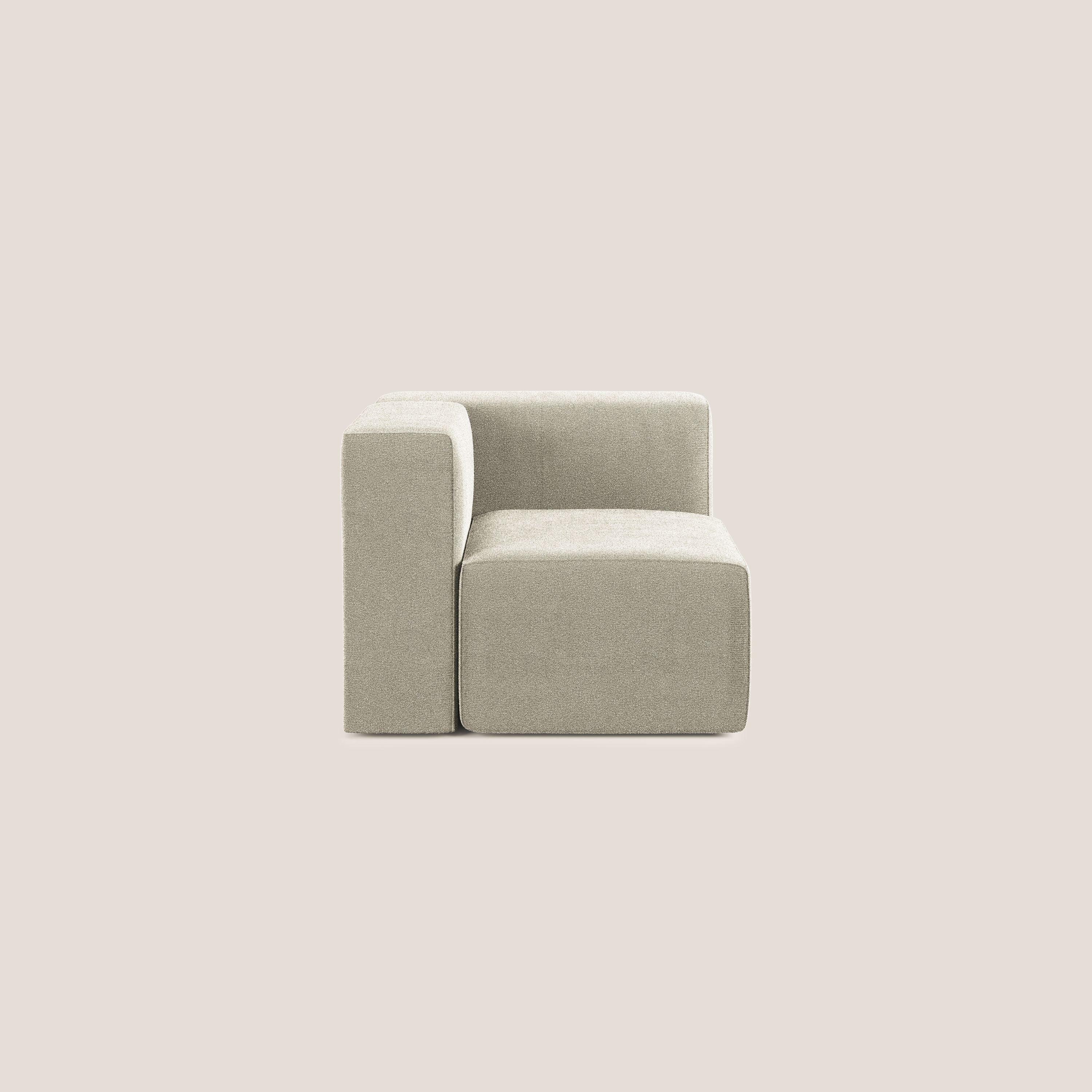 Nettuno modulo angolo/laterale in morbido tessuto bouclè T07 beige - divani.store