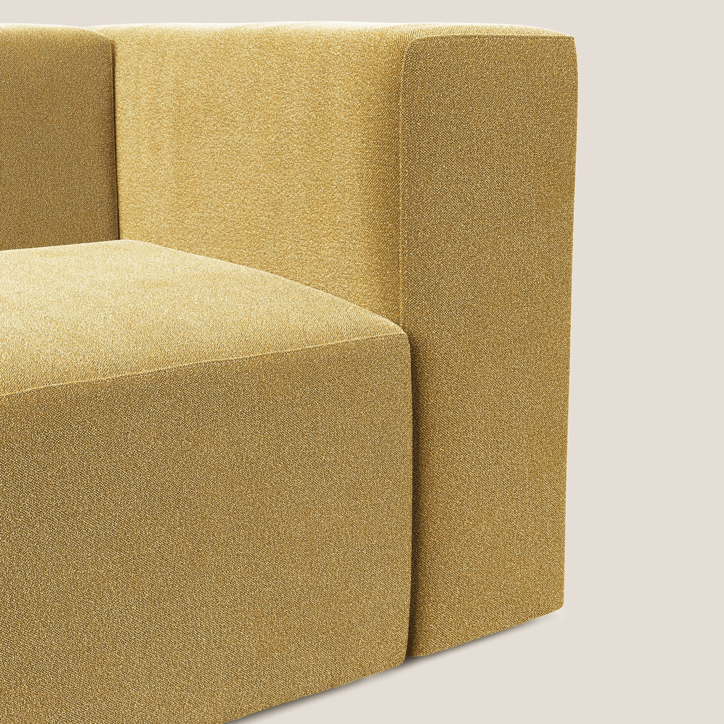 Nettuno modulo angolo/laterale in morbido tessuto bouclè T07 giallo - divani.store