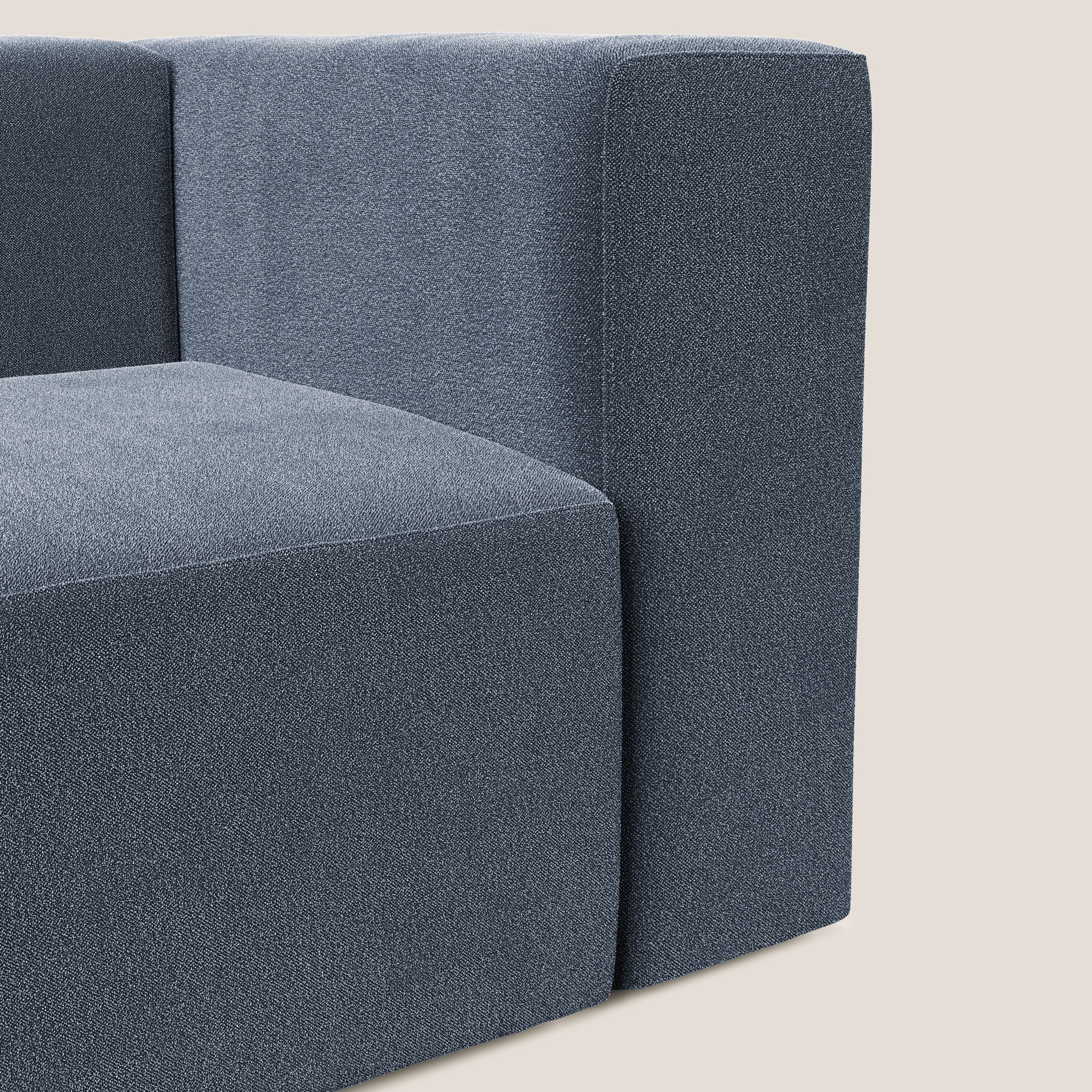 Nettuno modulo angolo/laterale in morbido tessuto bouclè T07 blu - divani.store