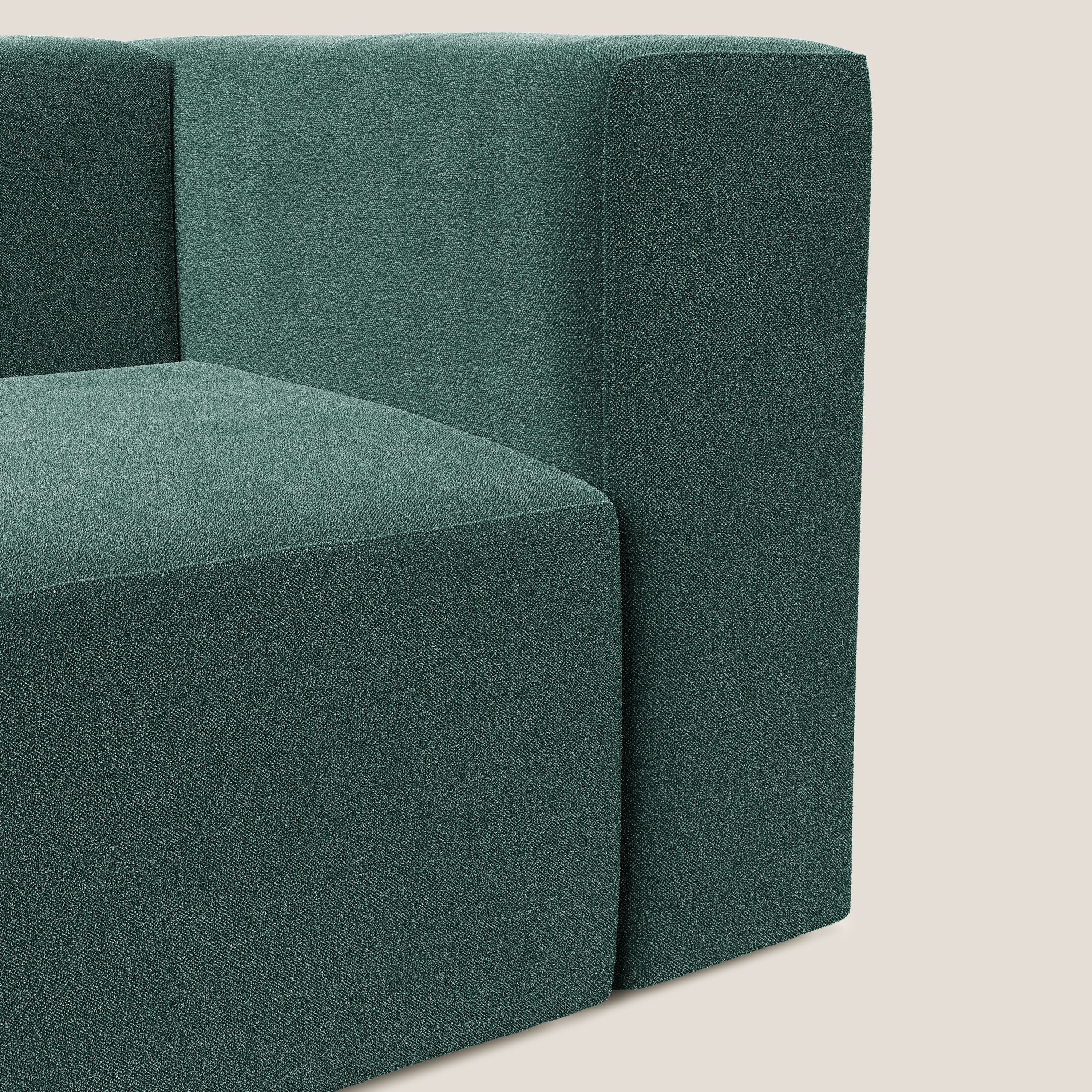 Nettuno modulo angolo/laterale in morbido tessuto bouclè T07 verde - divani.store
