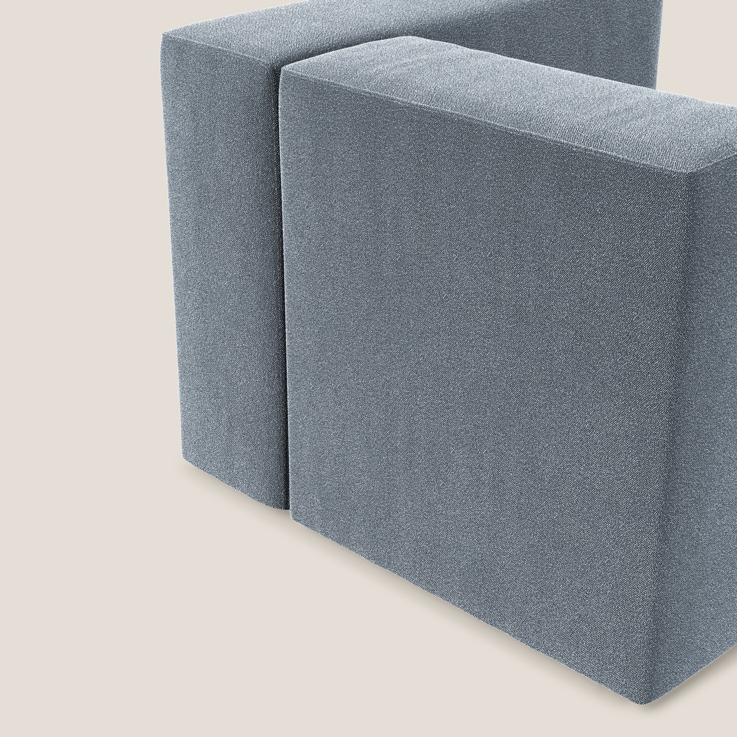 Nettuno modulo angolo/laterale in morbido tessuto bouclè T07 carta da zucchero - divani.store
