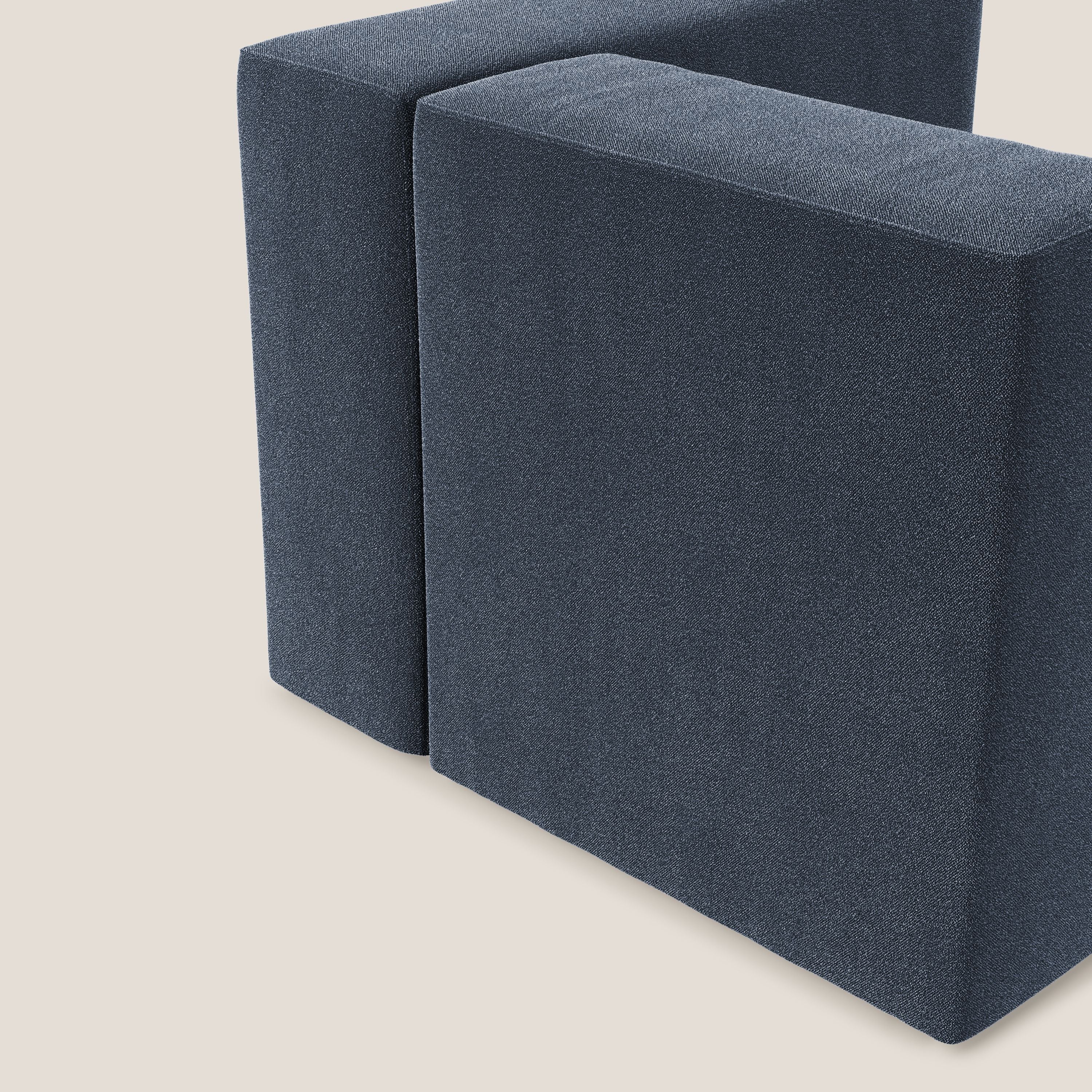 Nettuno modulo angolo/laterale in morbido tessuto bouclè T07 blu - divani.store