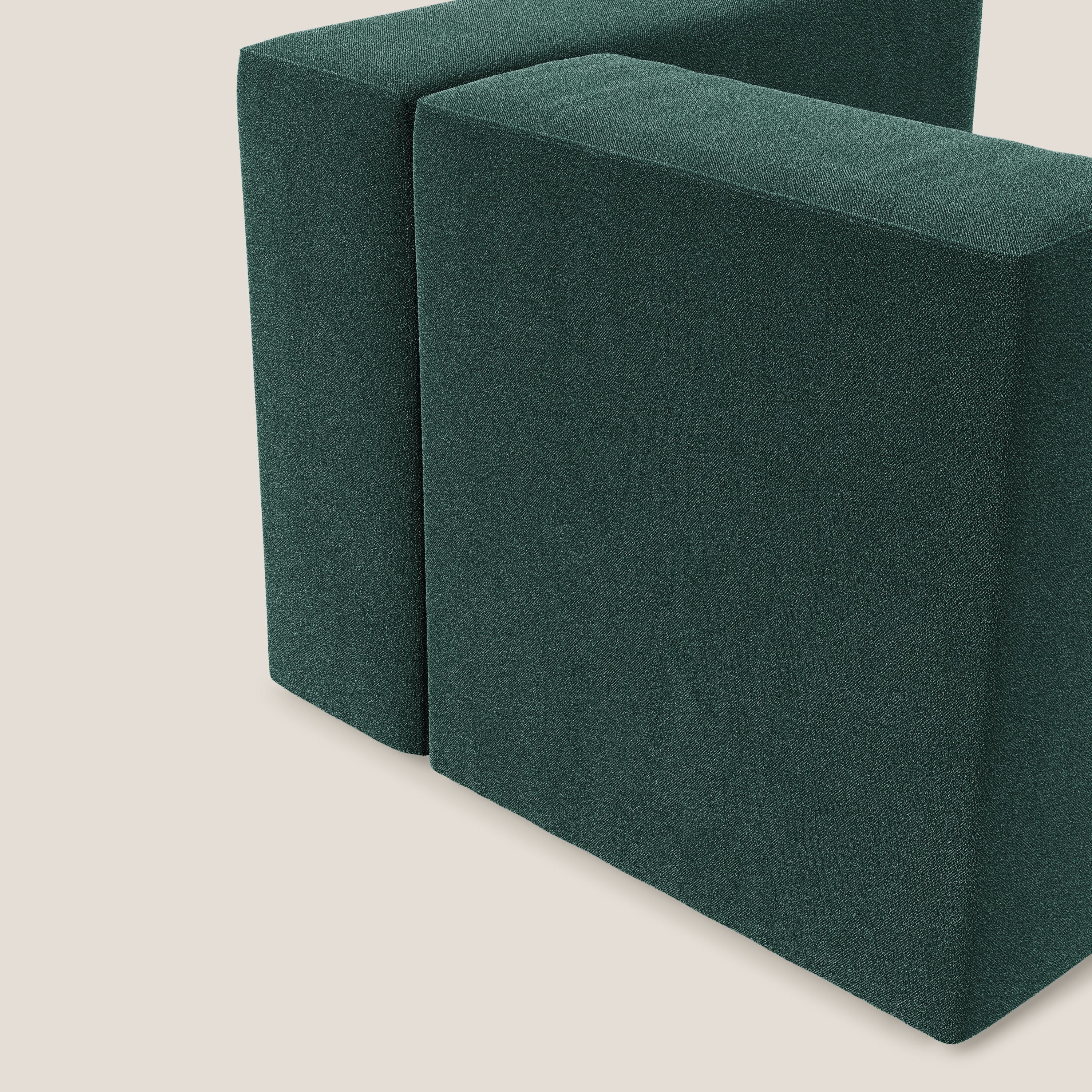 Nettuno modulo angolo/laterale in morbido tessuto bouclè T07 verde - divani.store