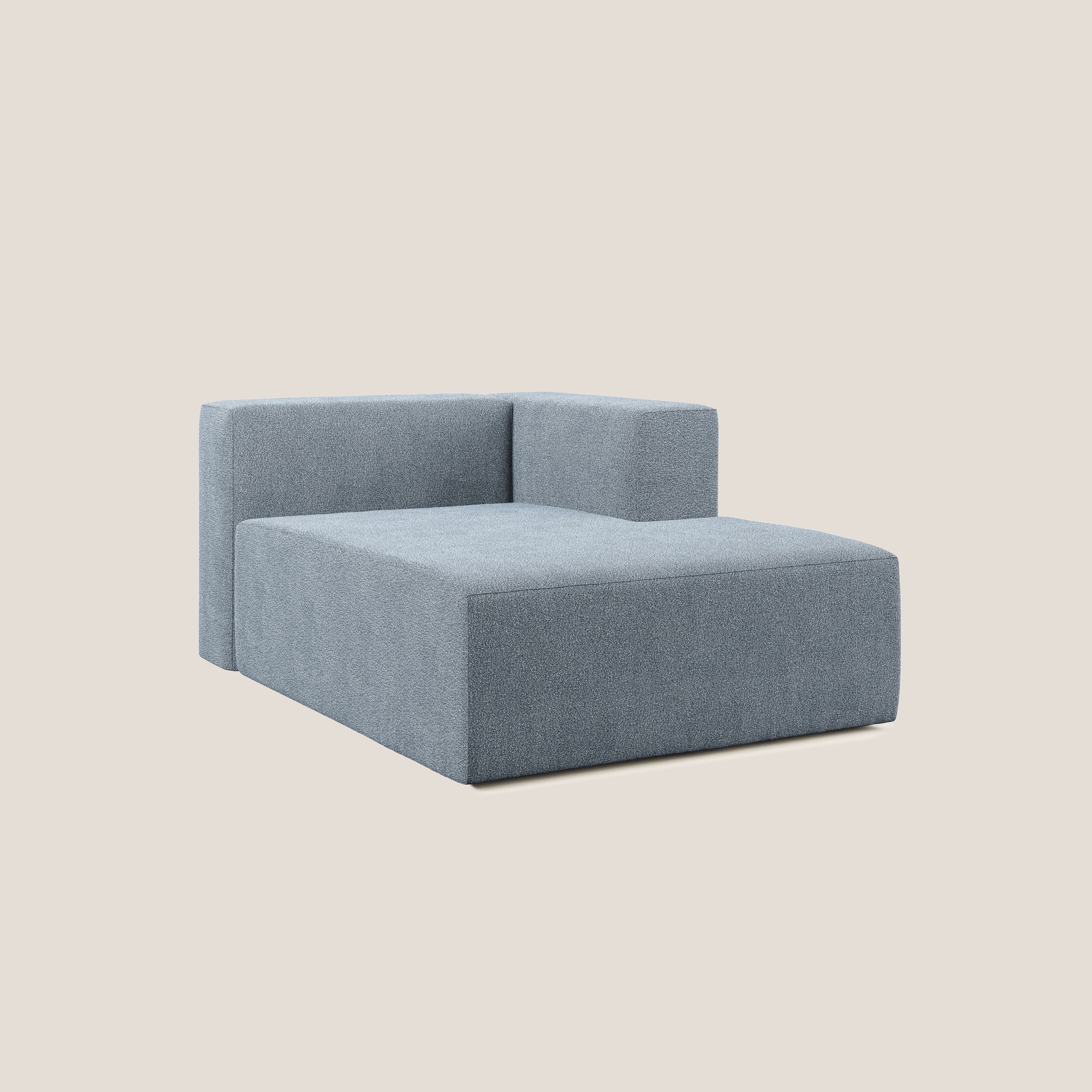 Nettuno modulo chaise longue in morbido tessuto bouclè T07 carta da zucchero - divani.store