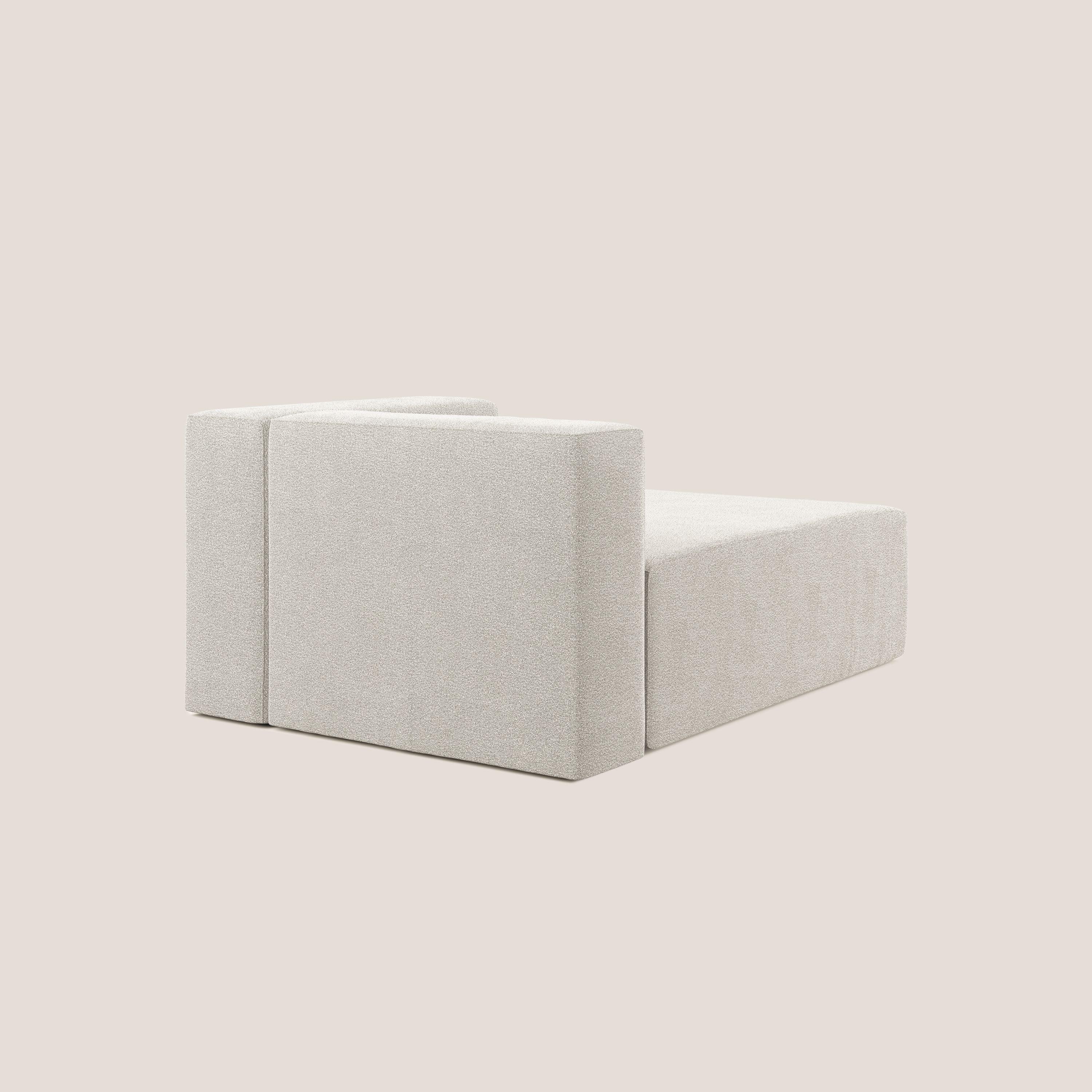 Nettuno modulo chaise longue in morbido tessuto bouclè T07 bianco - divani.store