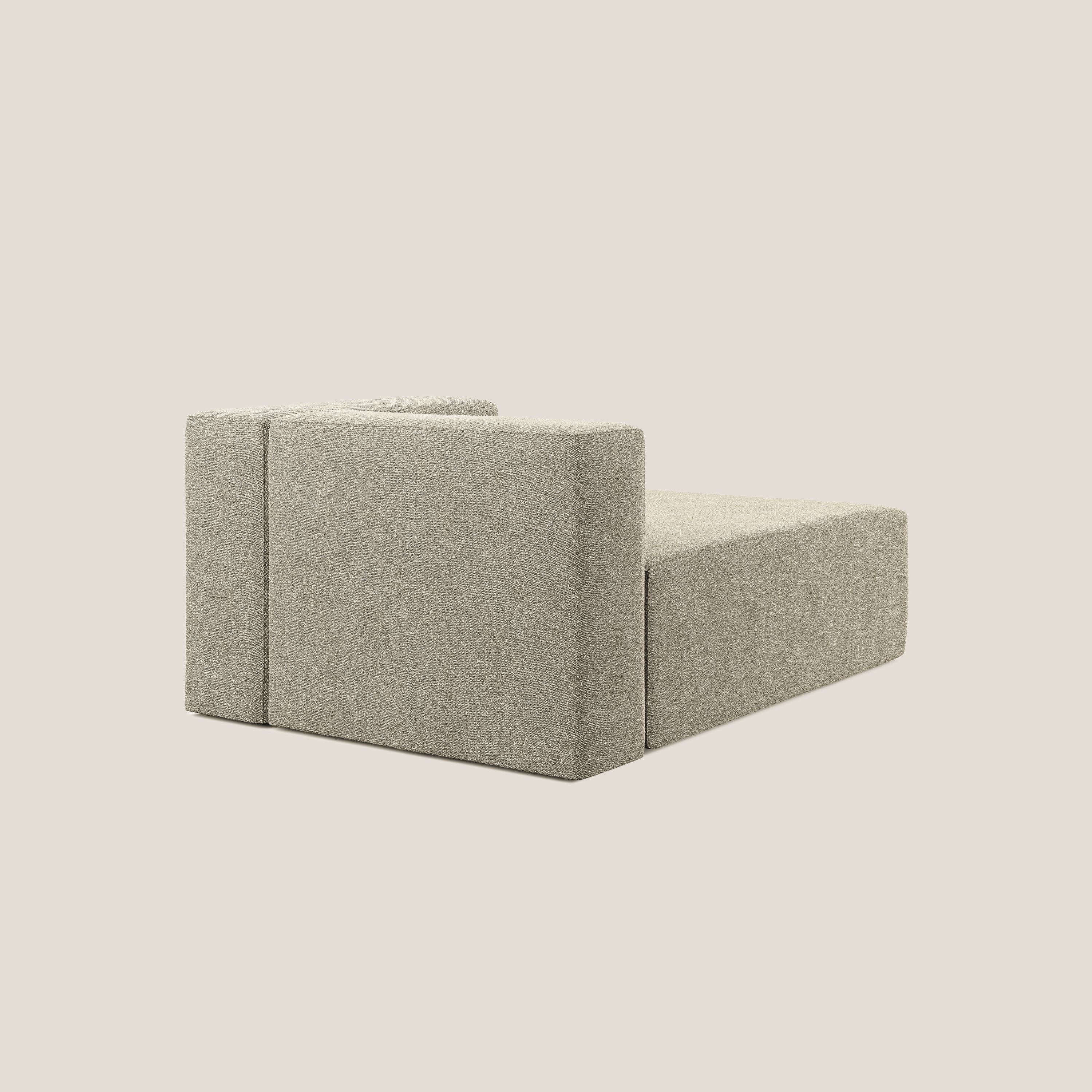 Nettuno modulo chaise longue in morbido tessuto bouclè T07 beige - divani.store