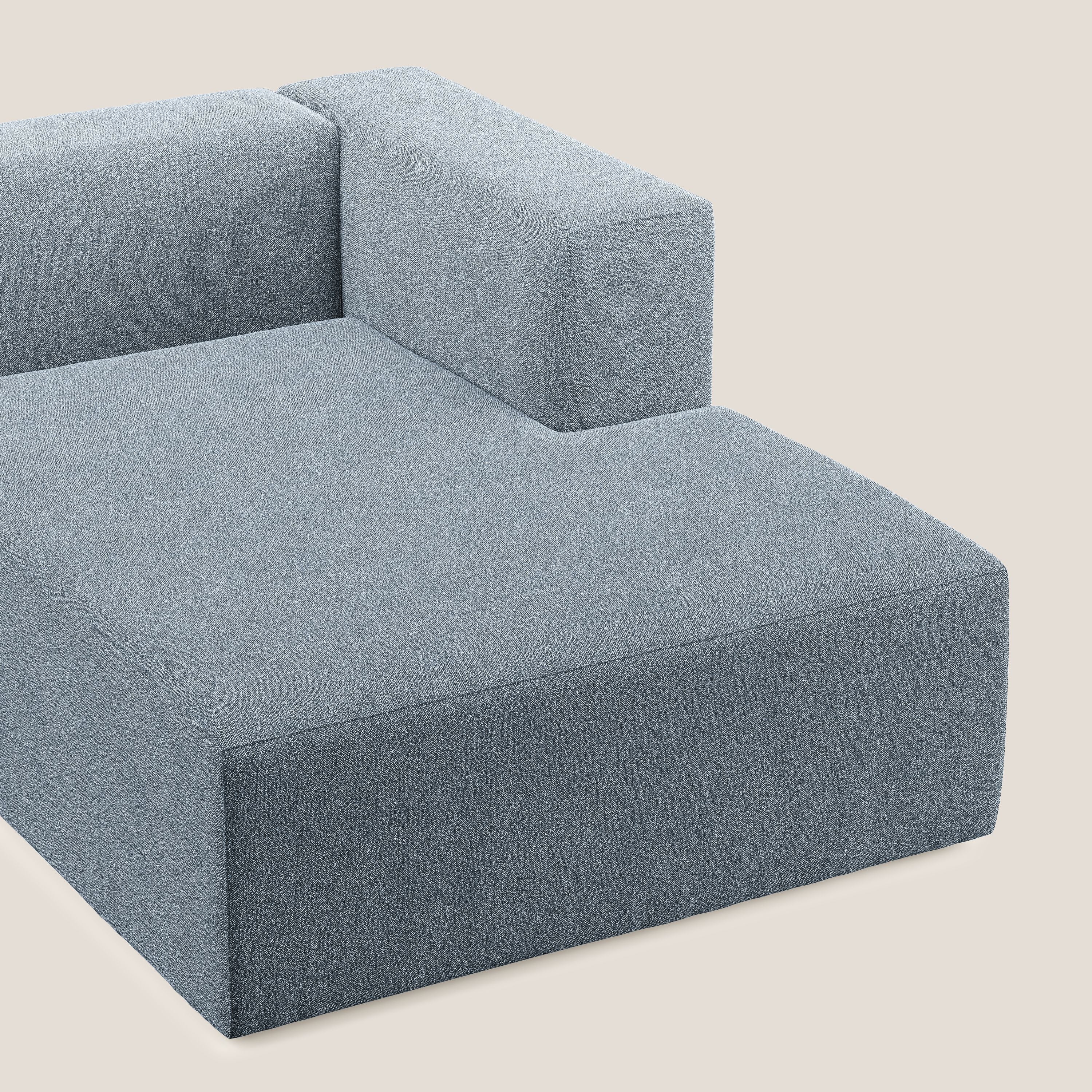 Nettuno modulo chaise longue in morbido tessuto bouclè T07 carta da zucchero - divani.store