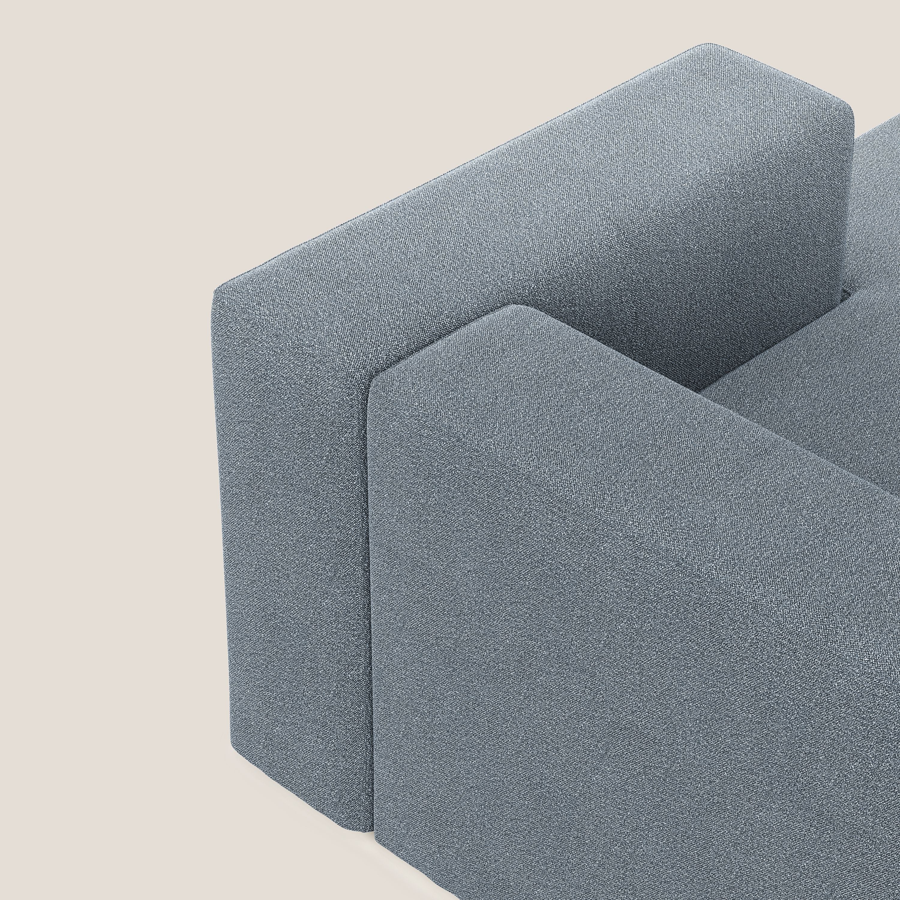 Nettuno modulo chaise longue in morbido tessuto bouclè T07 carta da zucchero - divani.store