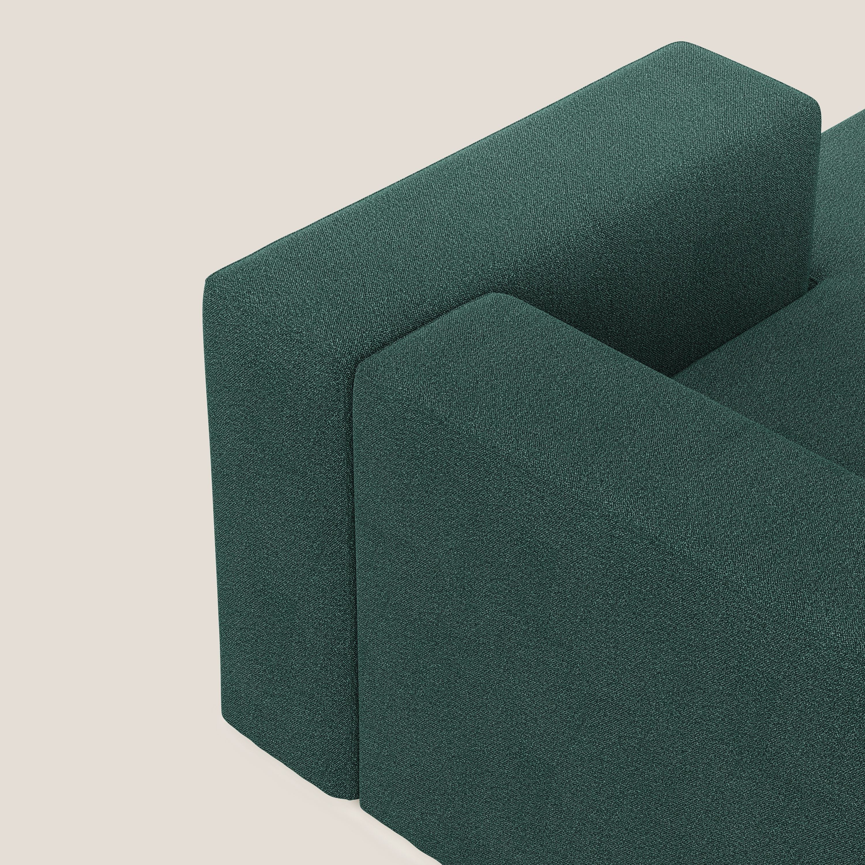 Nettuno modulo chaise longue in morbido tessuto bouclè T07 verde - divani.store