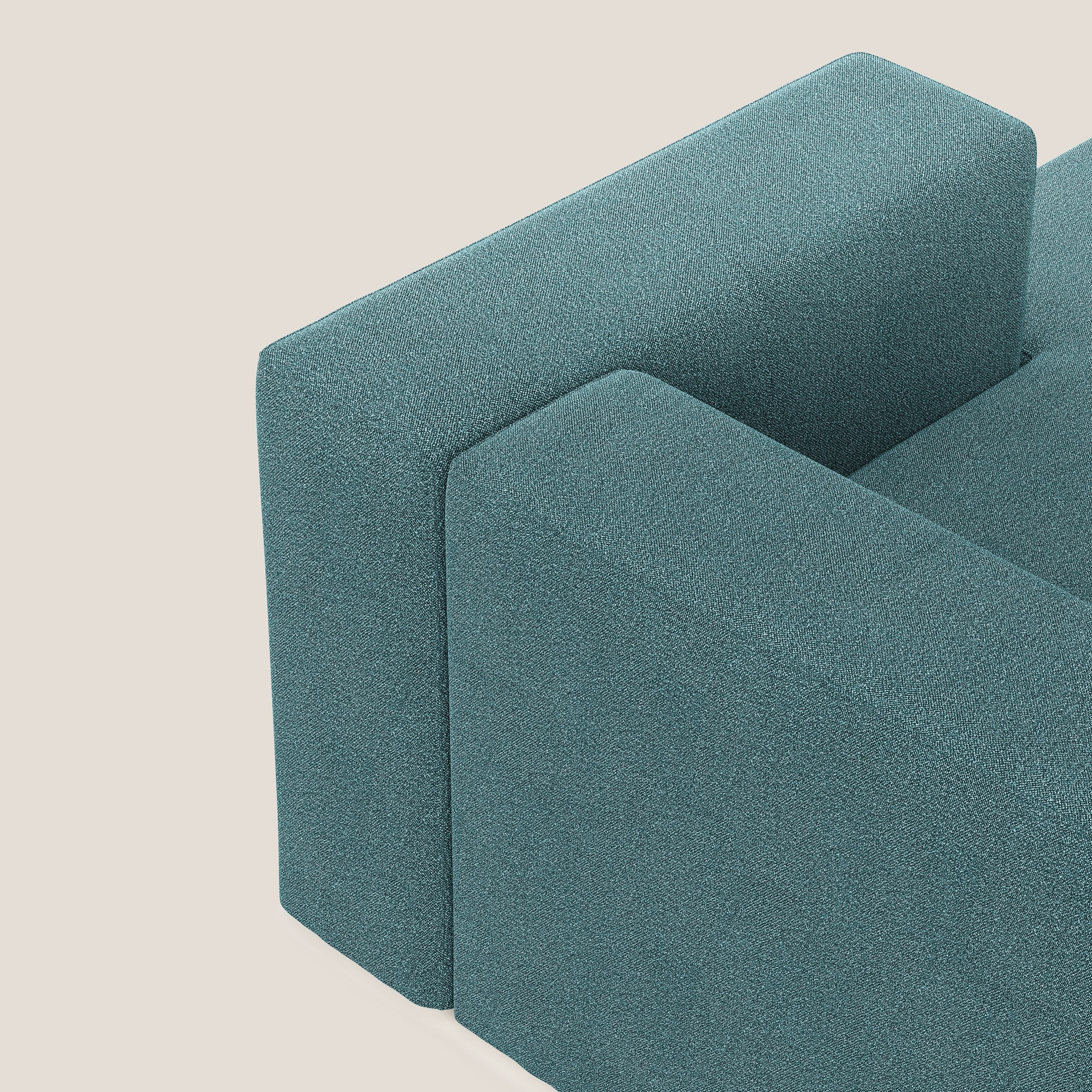 Nettuno modulo chaise longue in morbido tessuto bouclè T07 azzurro - divani.store