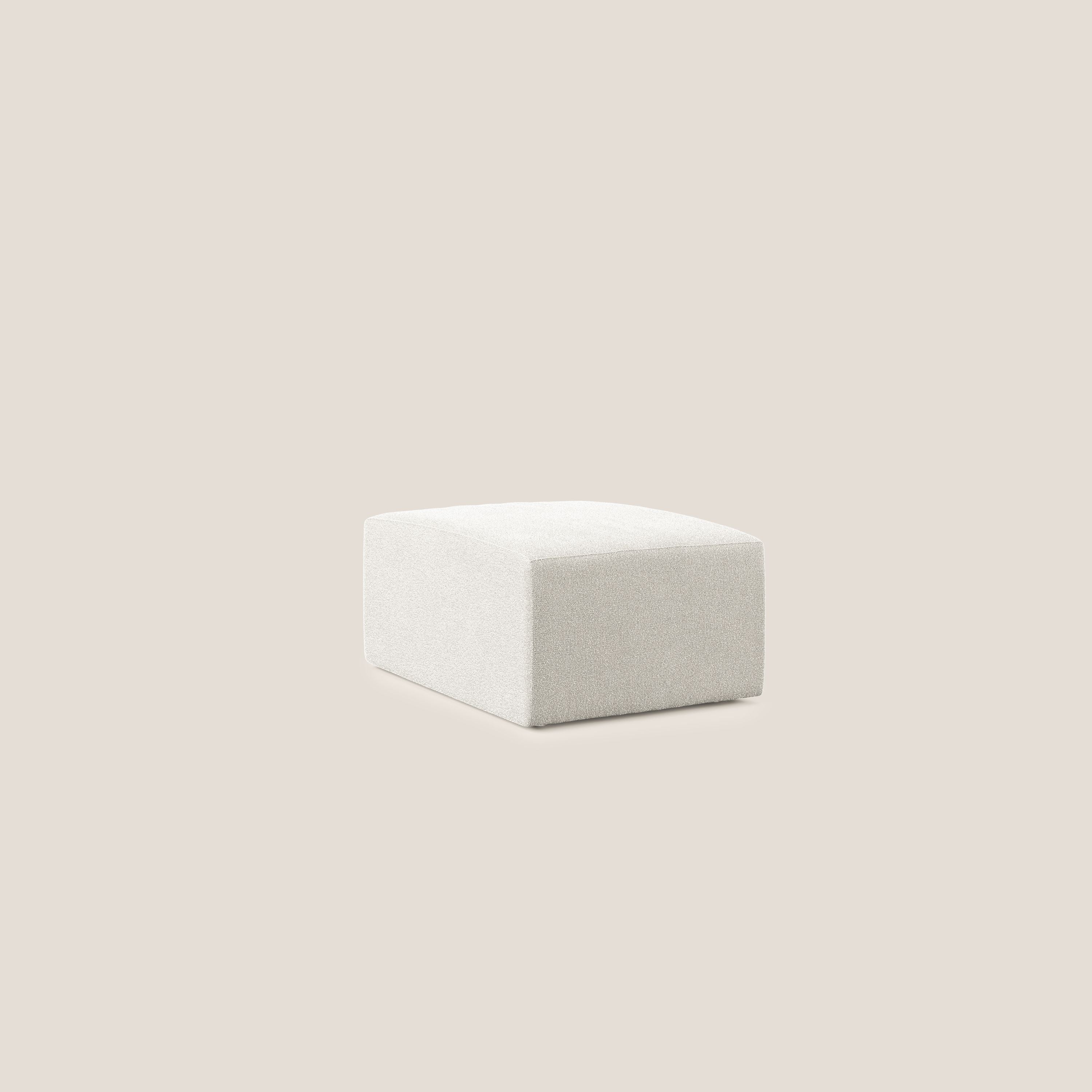 Nettuno modulo pouf in morbido tessuto bouclè T07 bianco - divani.store