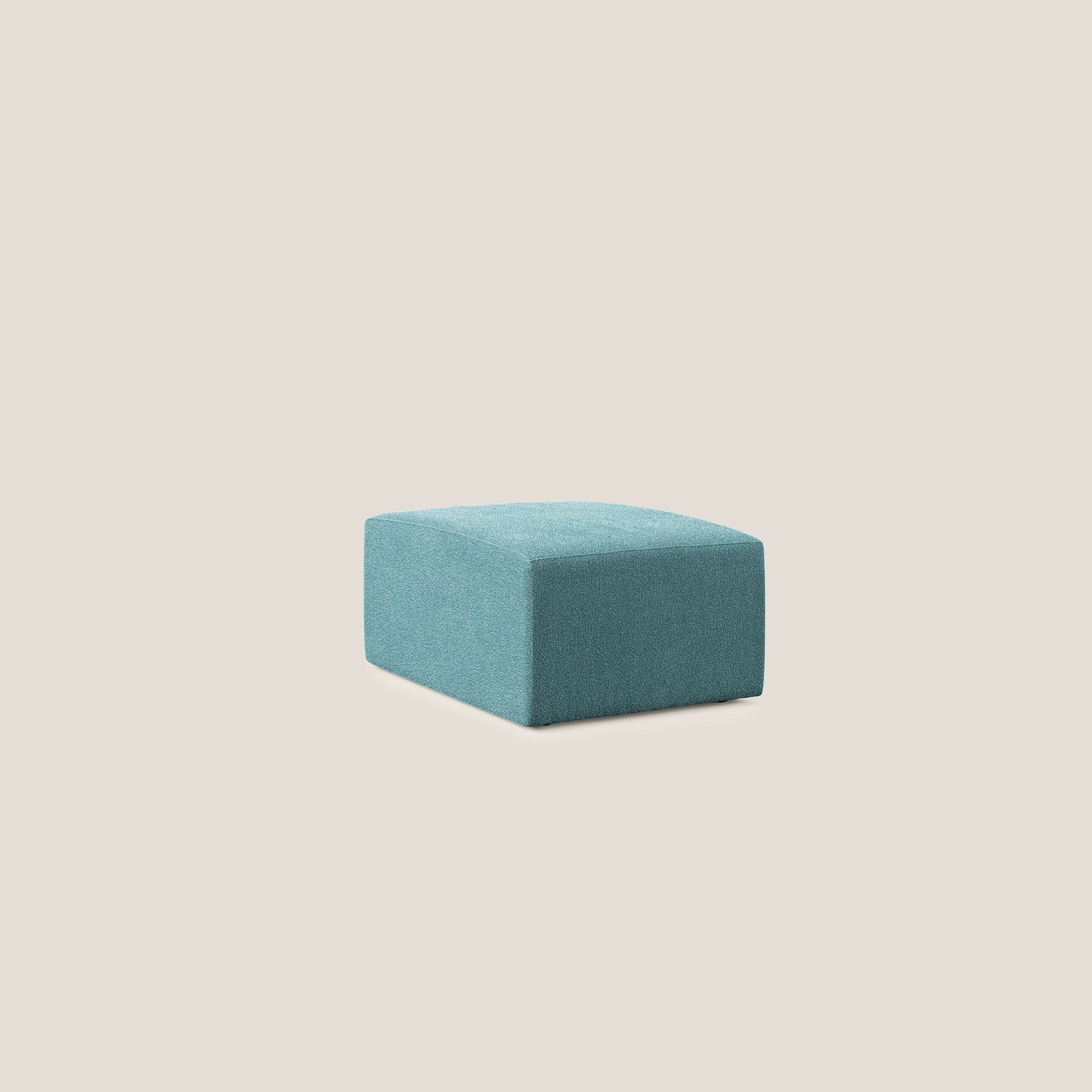 Nettuno modulo pouf in morbido tessuto bouclè T07 azzurro - divani.store