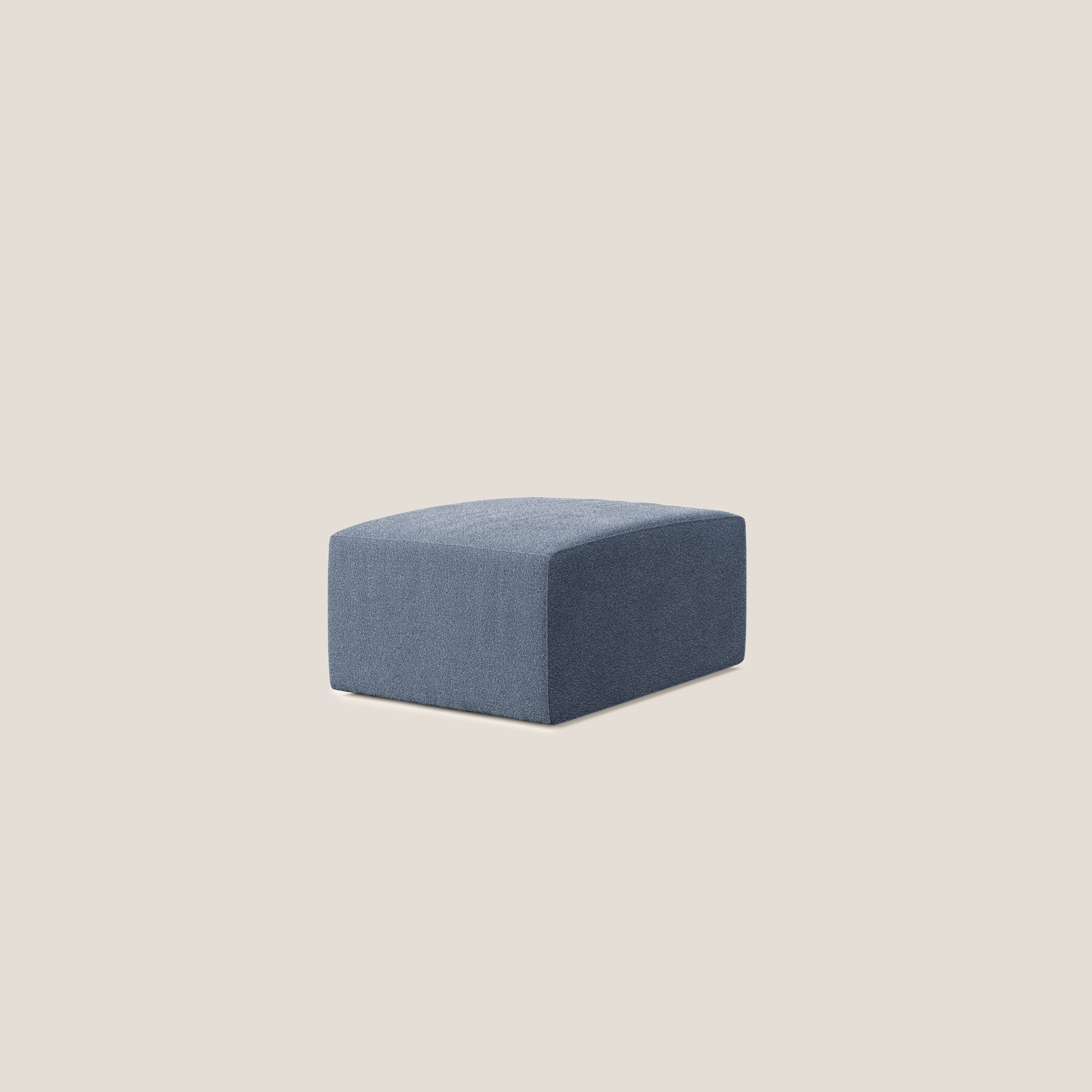 Nettuno modulo pouf in morbido tessuto bouclè T07 blu - divani.store