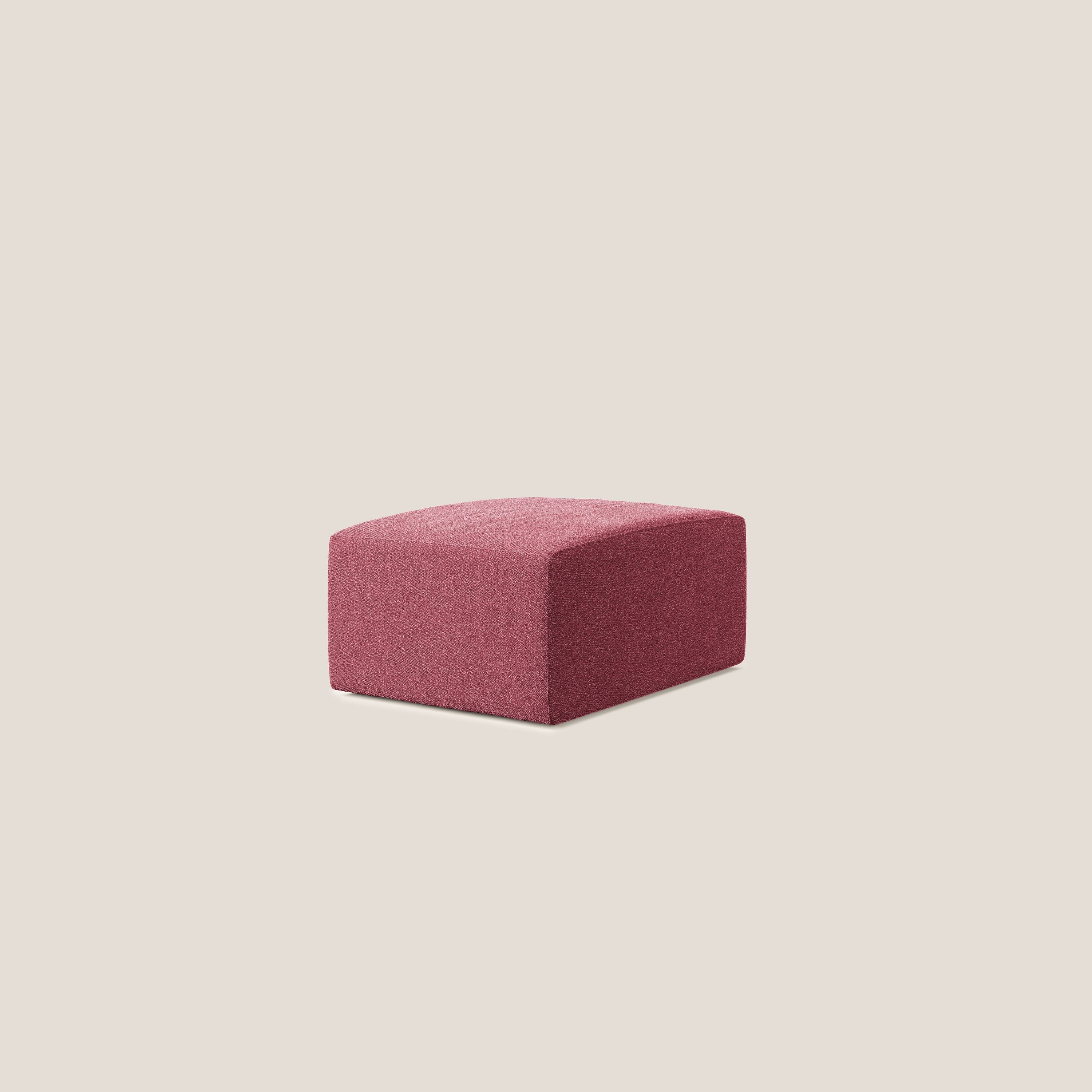 Nettuno modulo pouf in morbido tessuto bouclè T07 rosso - divani.store