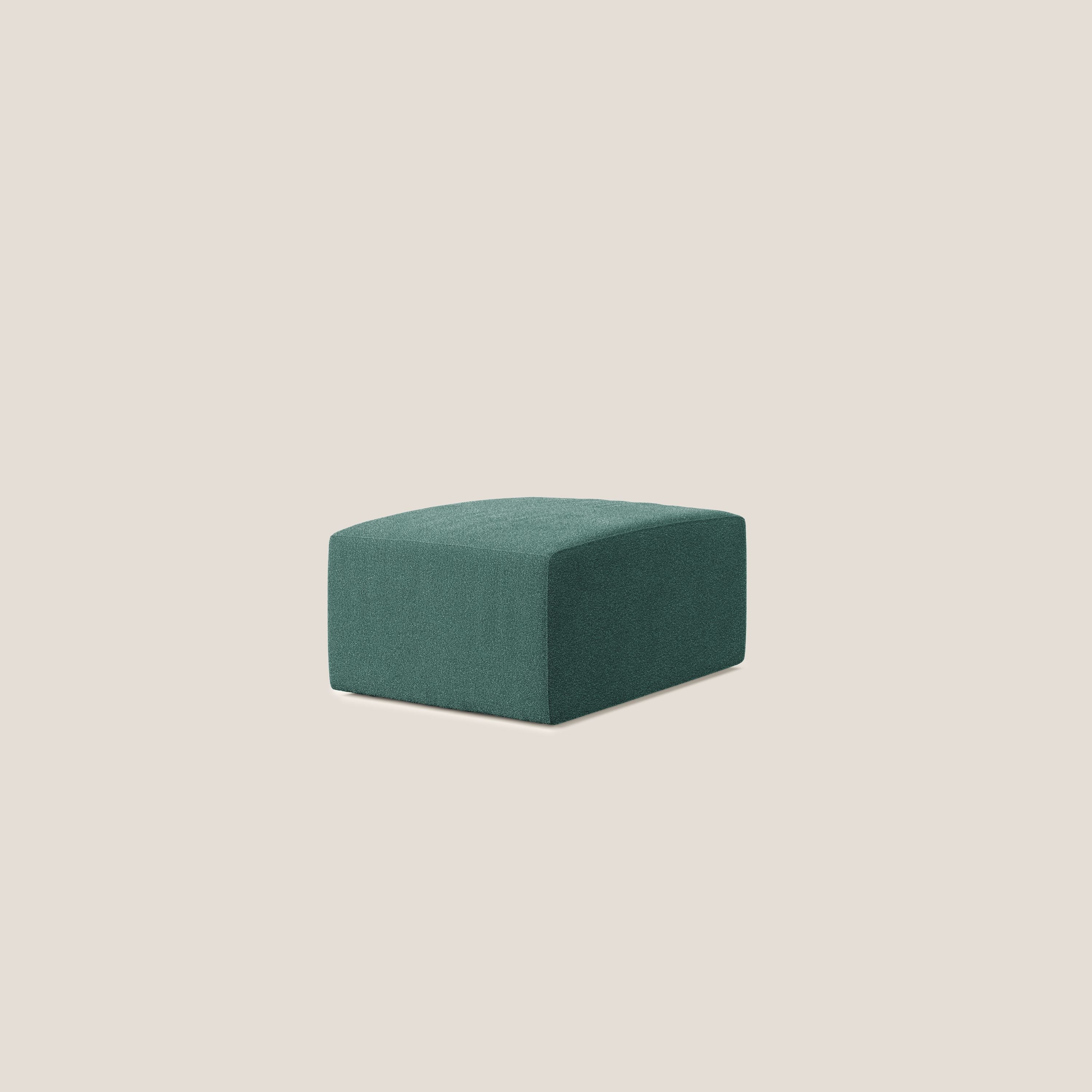 Nettuno modulo pouf in morbido tessuto bouclè T07 verde - divani.store
