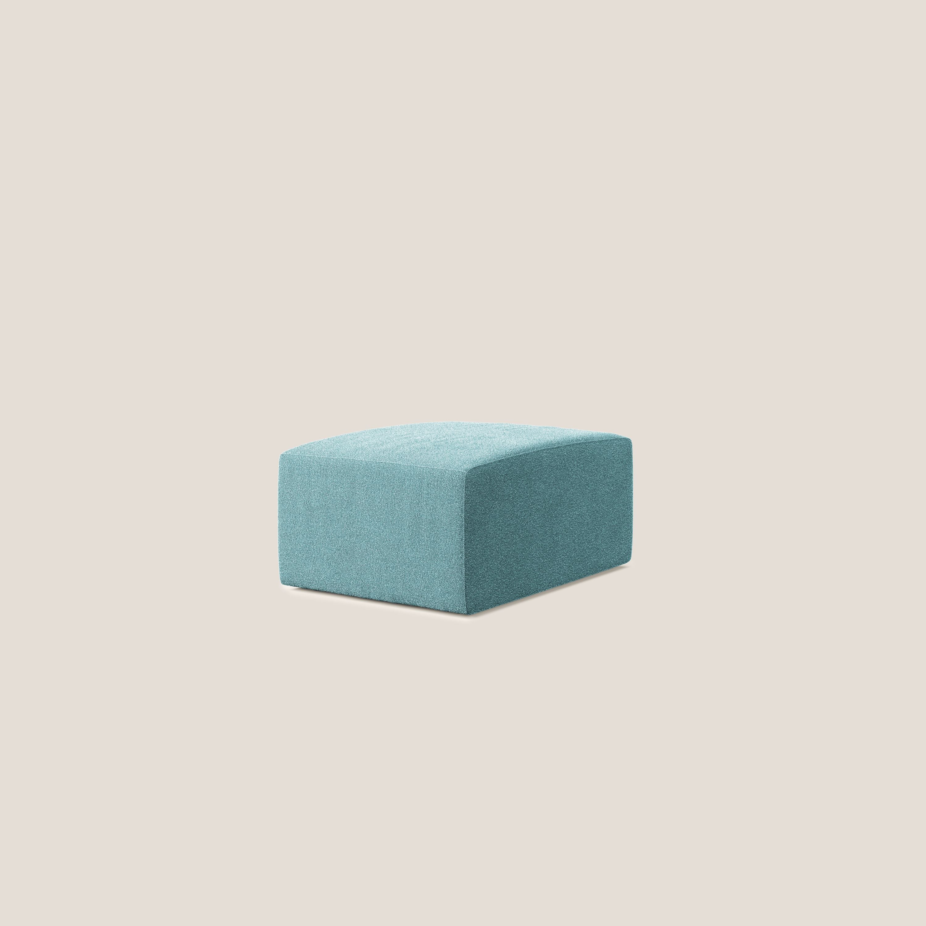 Nettuno modulo pouf in morbido tessuto bouclè T07 azzurro - divani.store