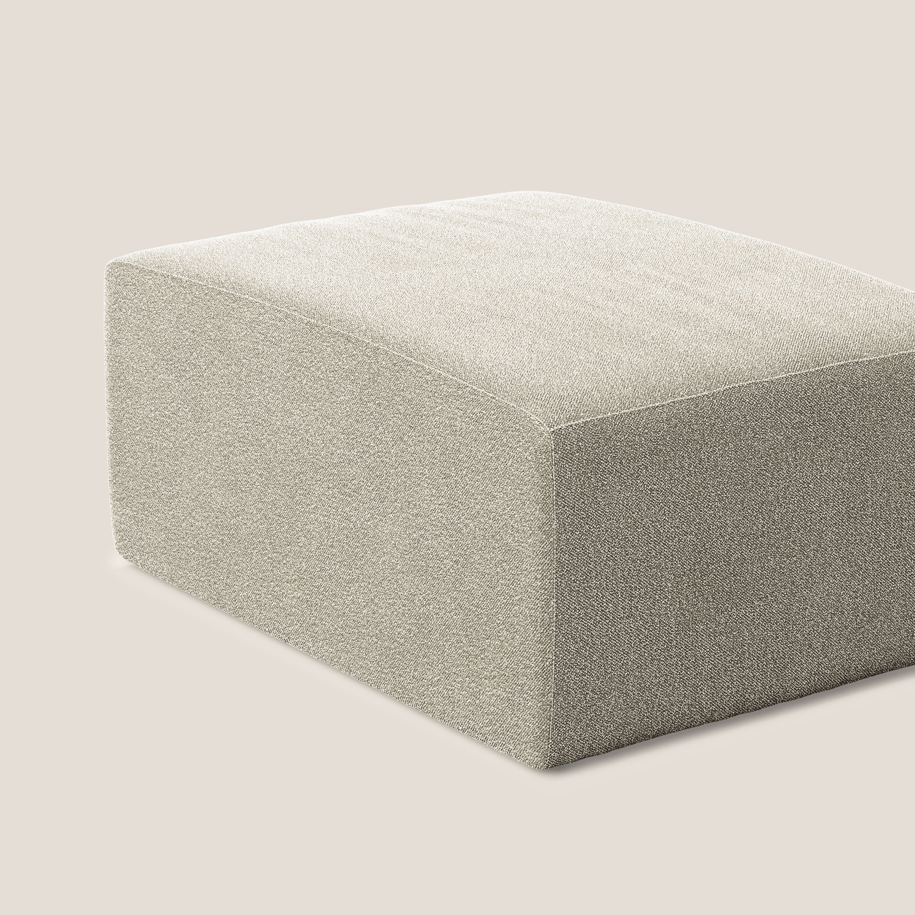 Nettuno modulo pouf in morbido tessuto bouclè T07 beige - divani.store