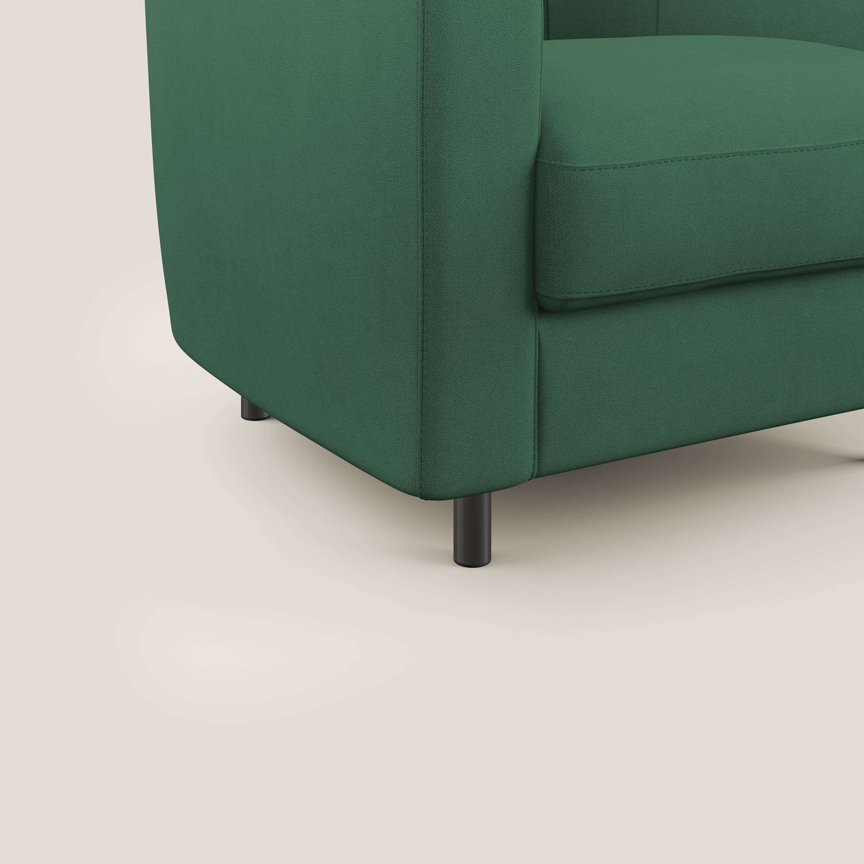 Pandora Poltroncina in tessuto morbido impermeabile T02 verde - divani.store