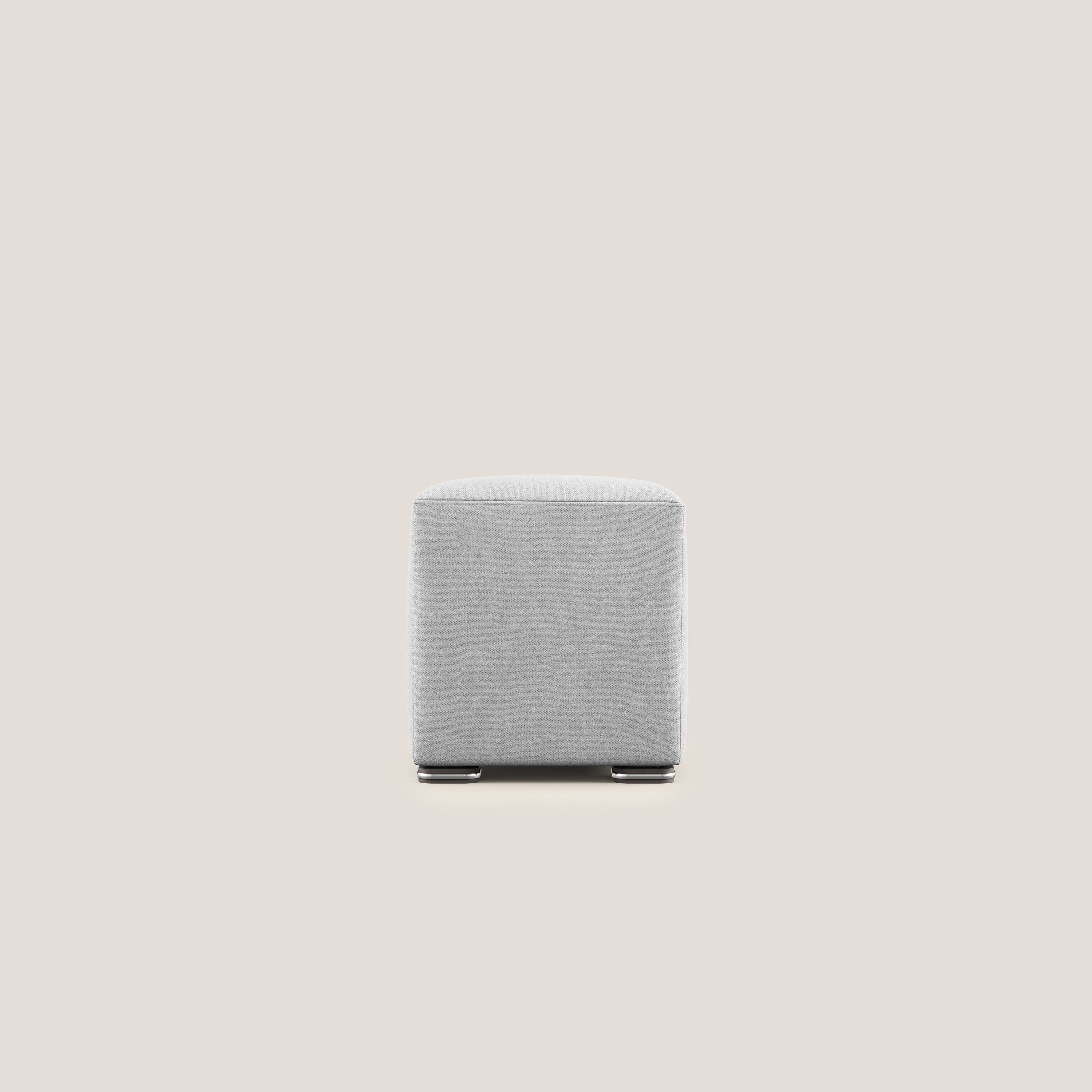 Cube pouf in tessuto morbido impermeabile T02 grigio chiaro - divani.store