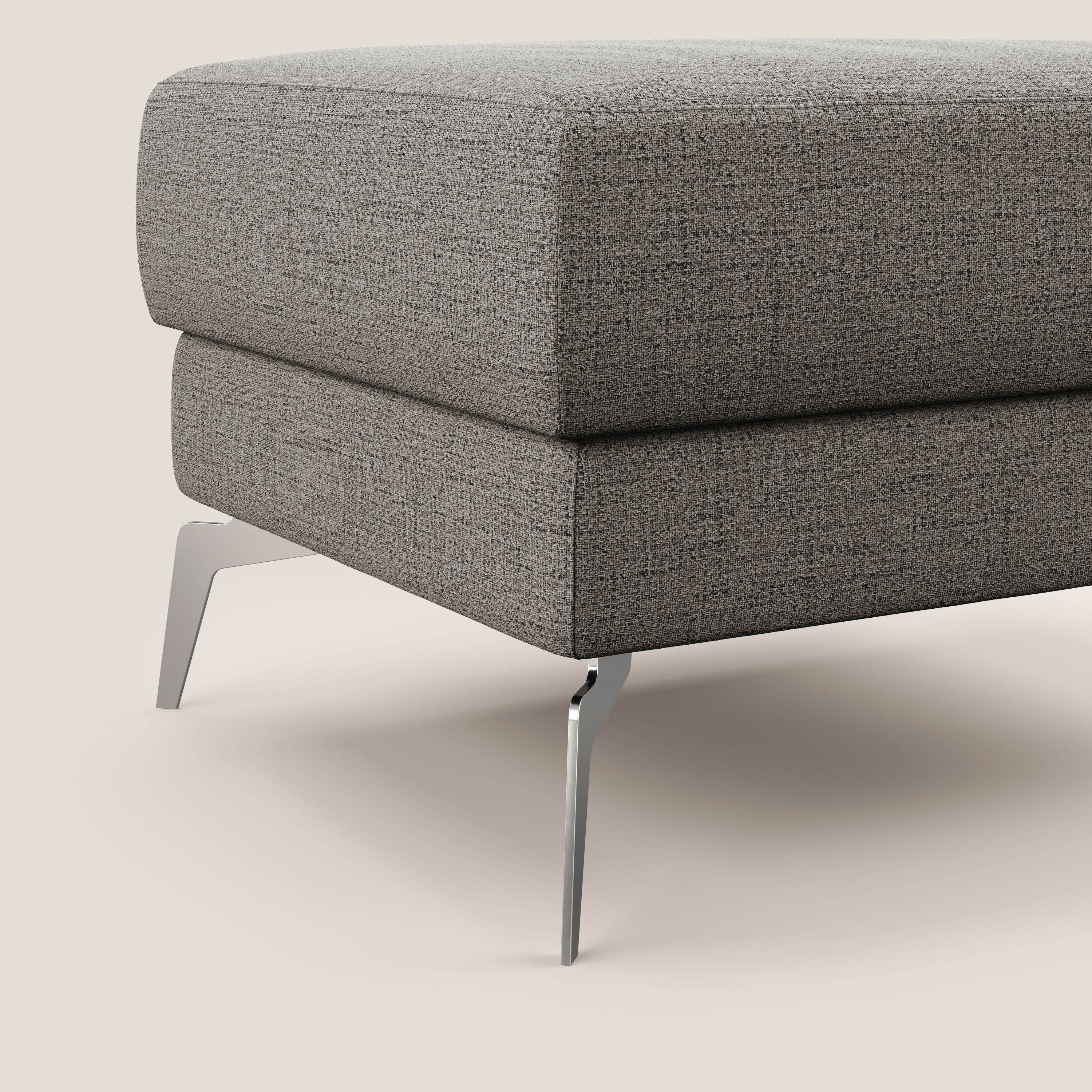 Star Pouf con piedini alti in tessuto impermeabile fiammato T03 talpa - divani.store