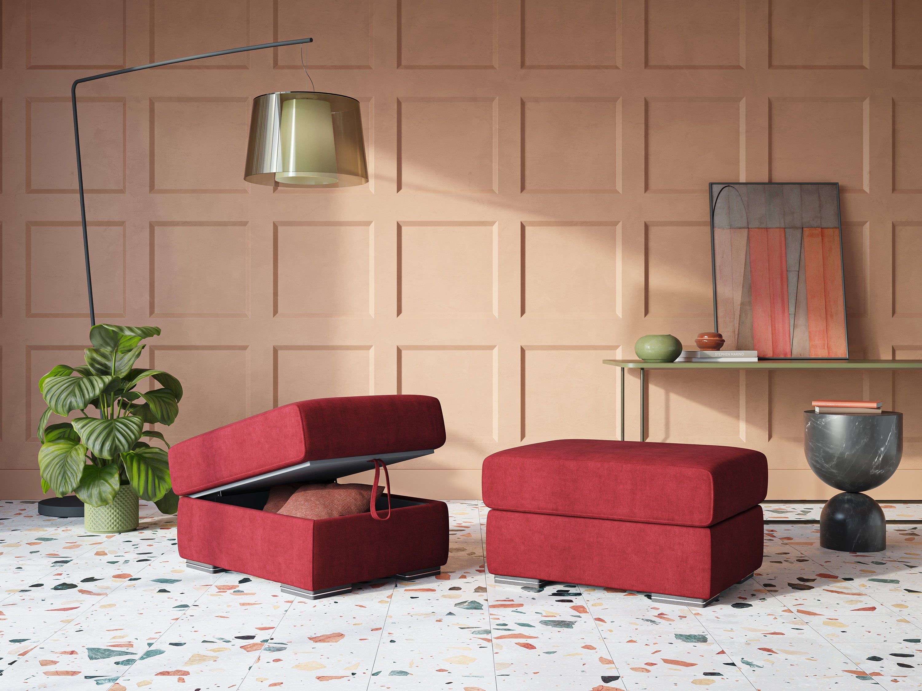 Sun pouf apribile contenitore in tessuto impermeabile T02 marrone - divani.store