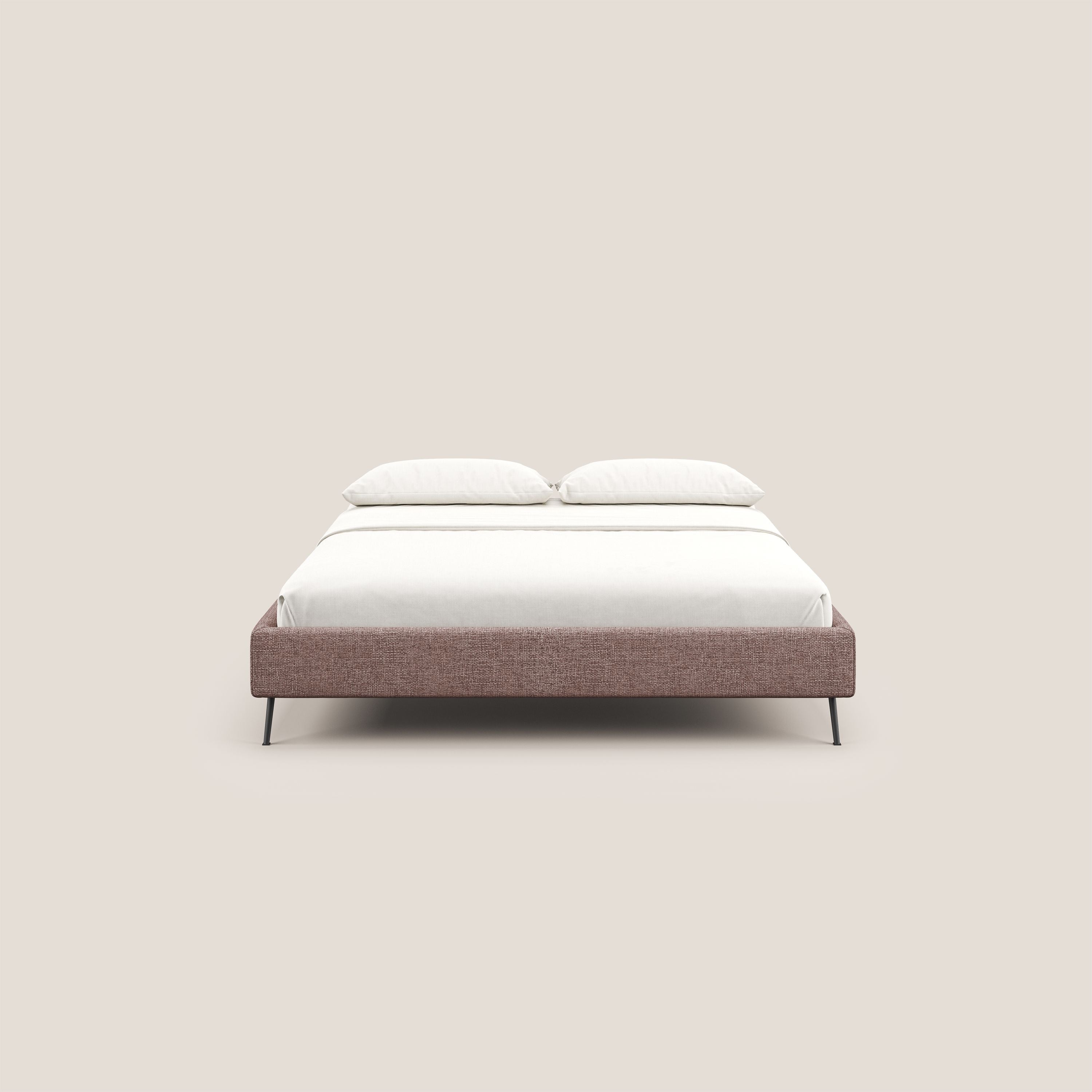 Steve sommier giroletto piedi alti in tessuto impermeabile T10 rosa - divani.store