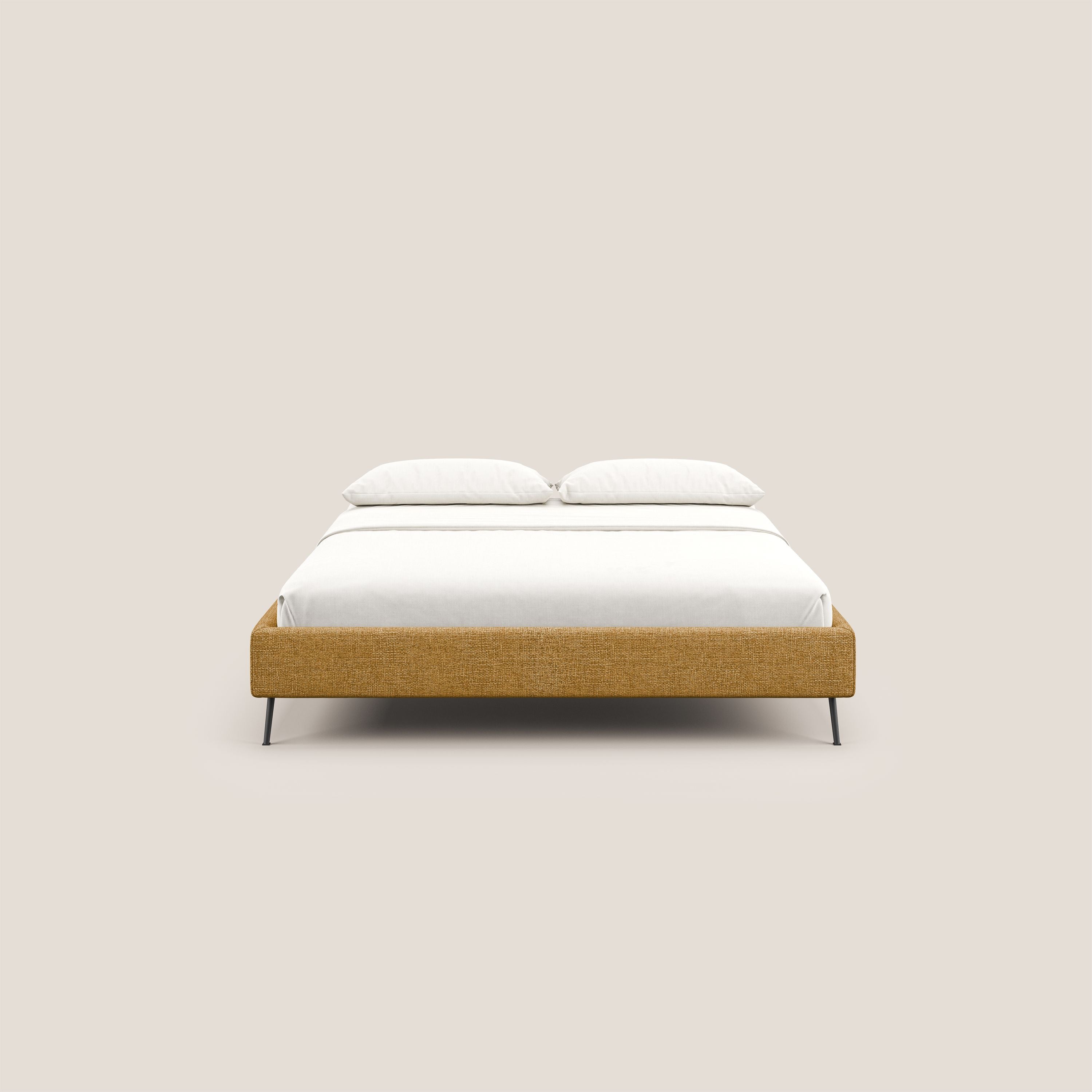 Steve sommier giroletto piedi alti in tessuto impermeabile T10 giallo - divani.store