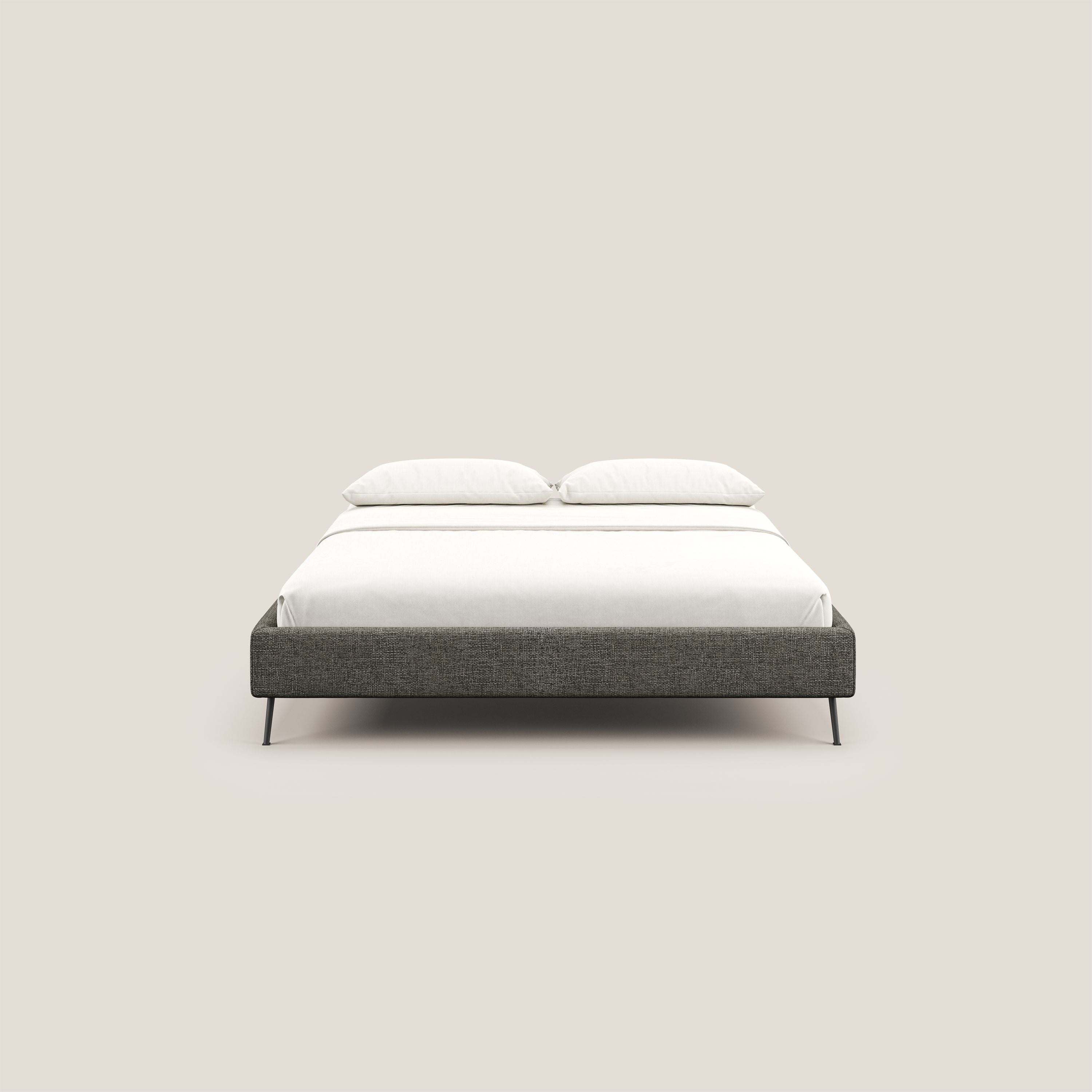 Steve sommier giroletto piedi alti in tessuto impermeabile T10 talpa - divani.store