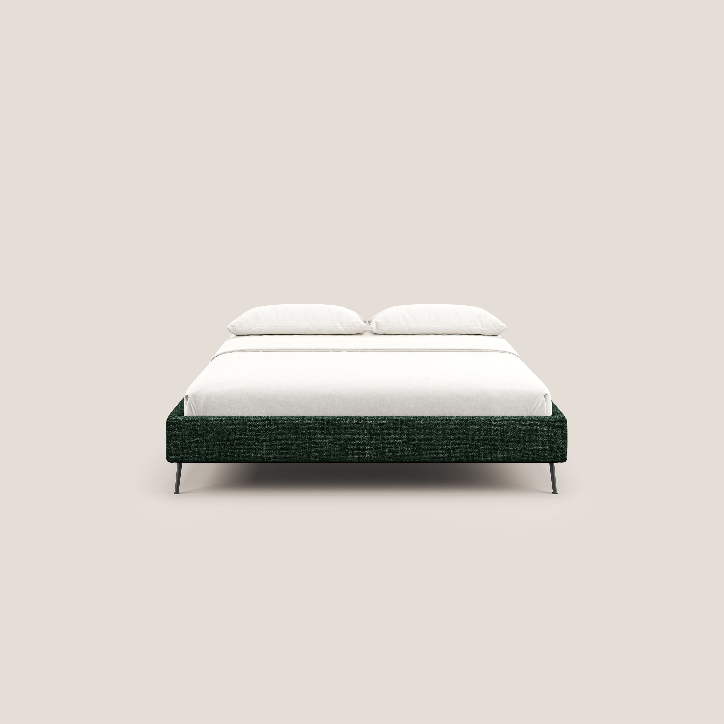 Steve sommier giroletto piedi alti in tessuto impermeabile T10 verde - divani.store