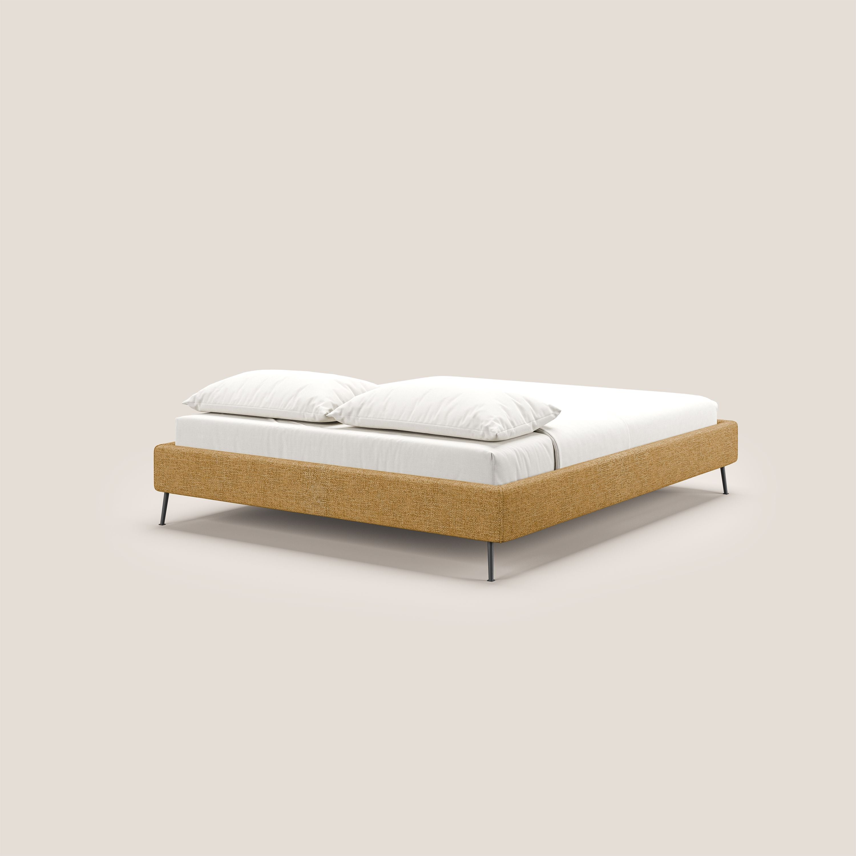 Steve sommier giroletto piedi alti in tessuto impermeabile T10 giallo - divani.store