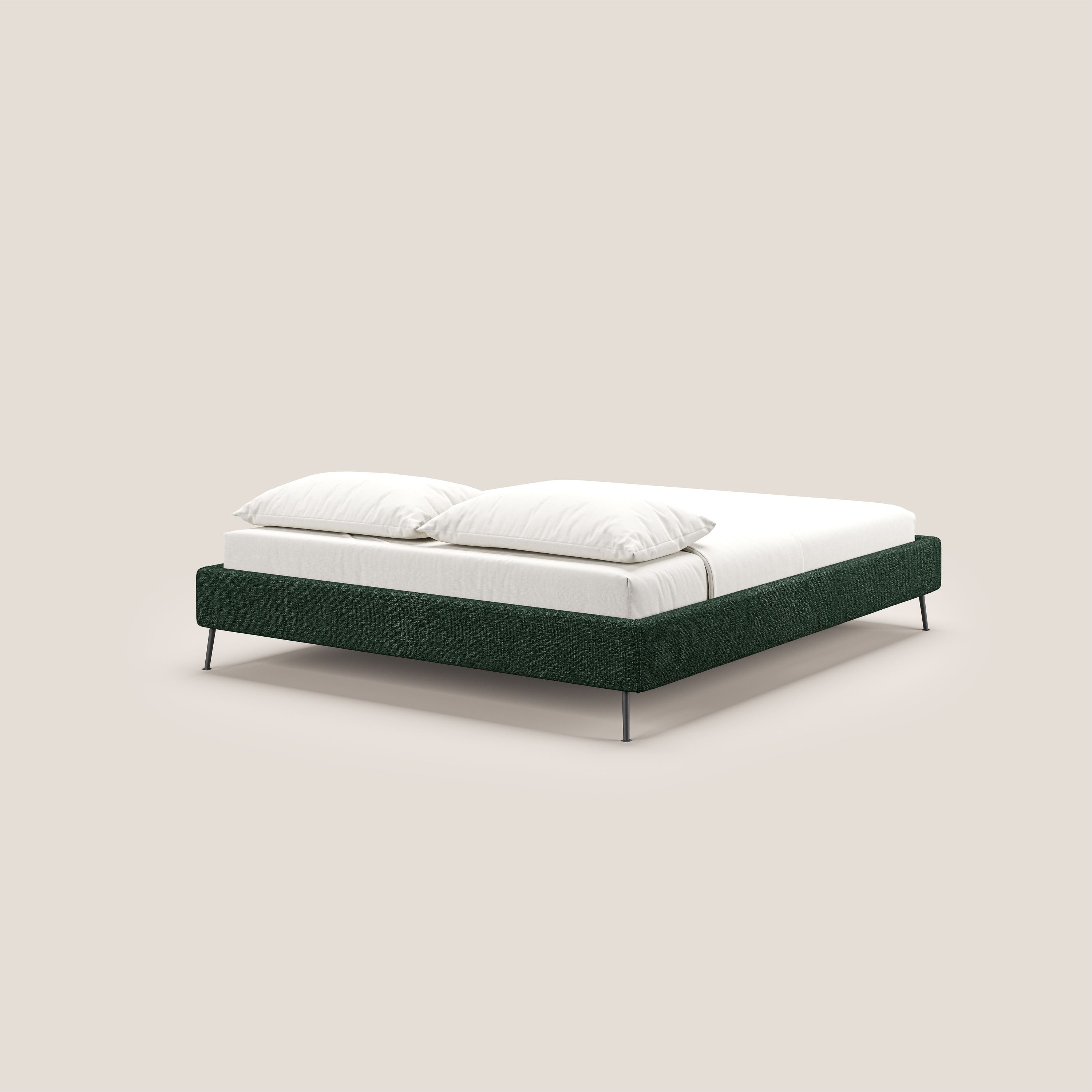 Steve sommier giroletto piedi alti in tessuto impermeabile T10 verde - divani.store