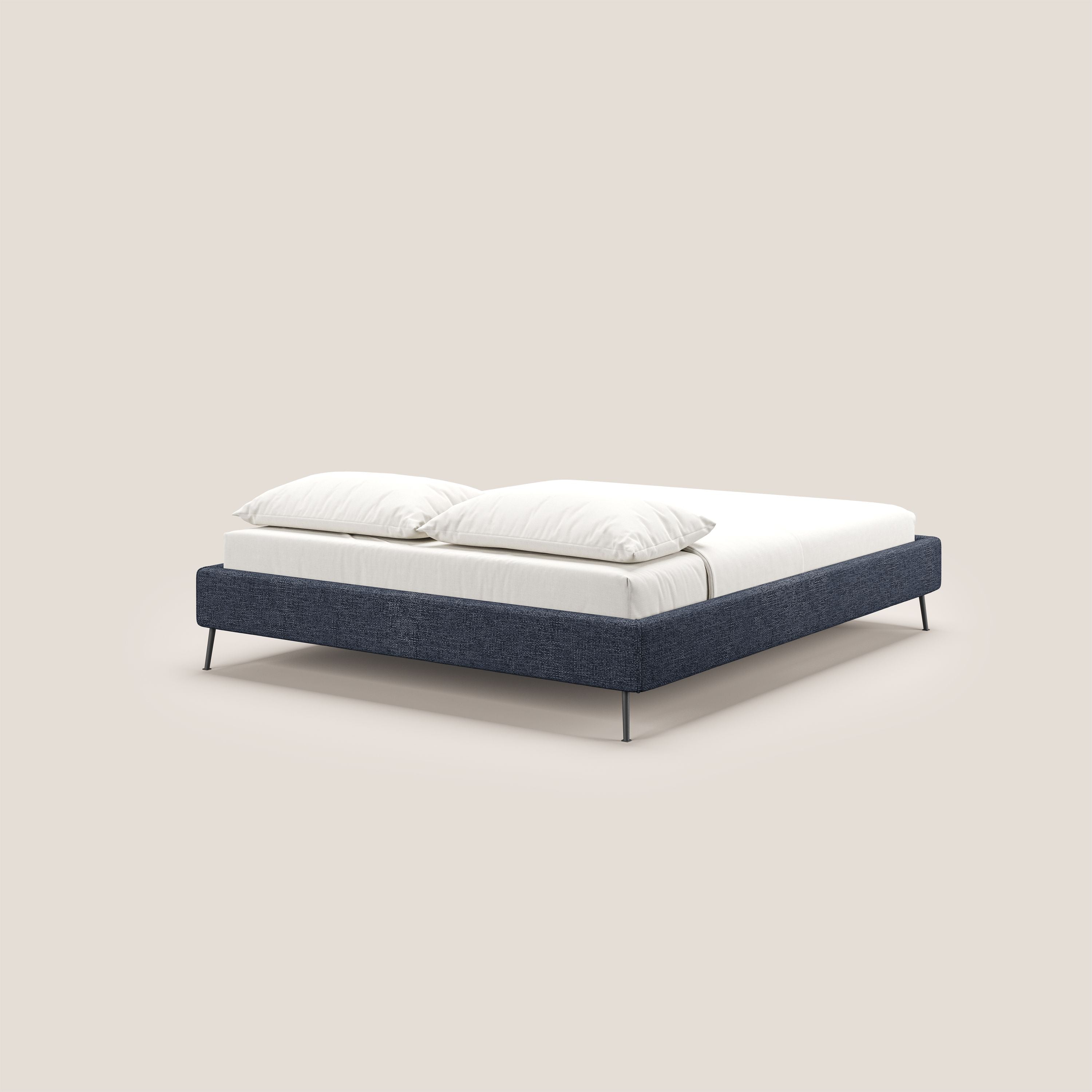 Steve sommier giroletto piedi alti in tessuto impermeabile T10 blu - divani.store