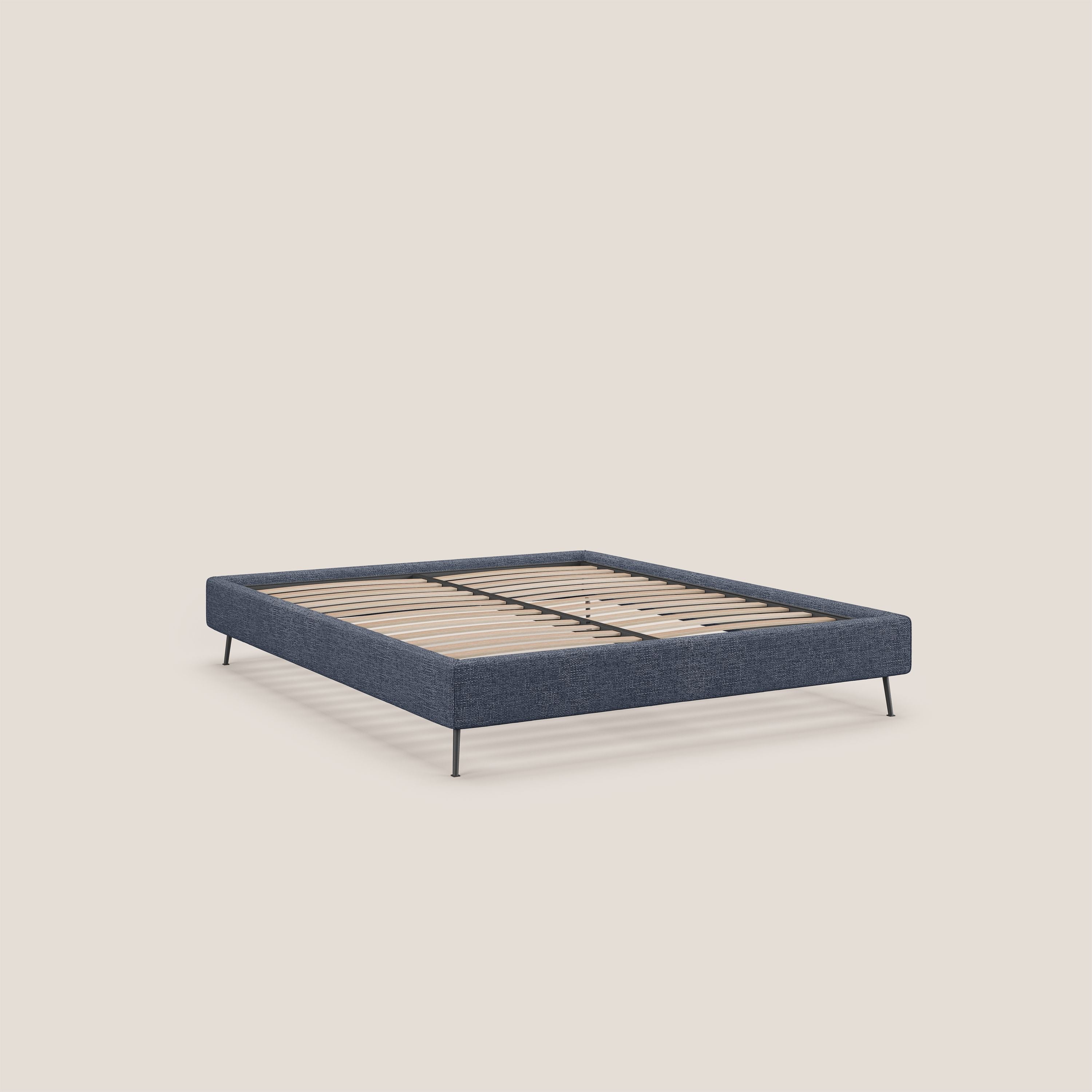 Steve sommier giroletto piedi alti in tessuto impermeabile T10 blu - divani.store