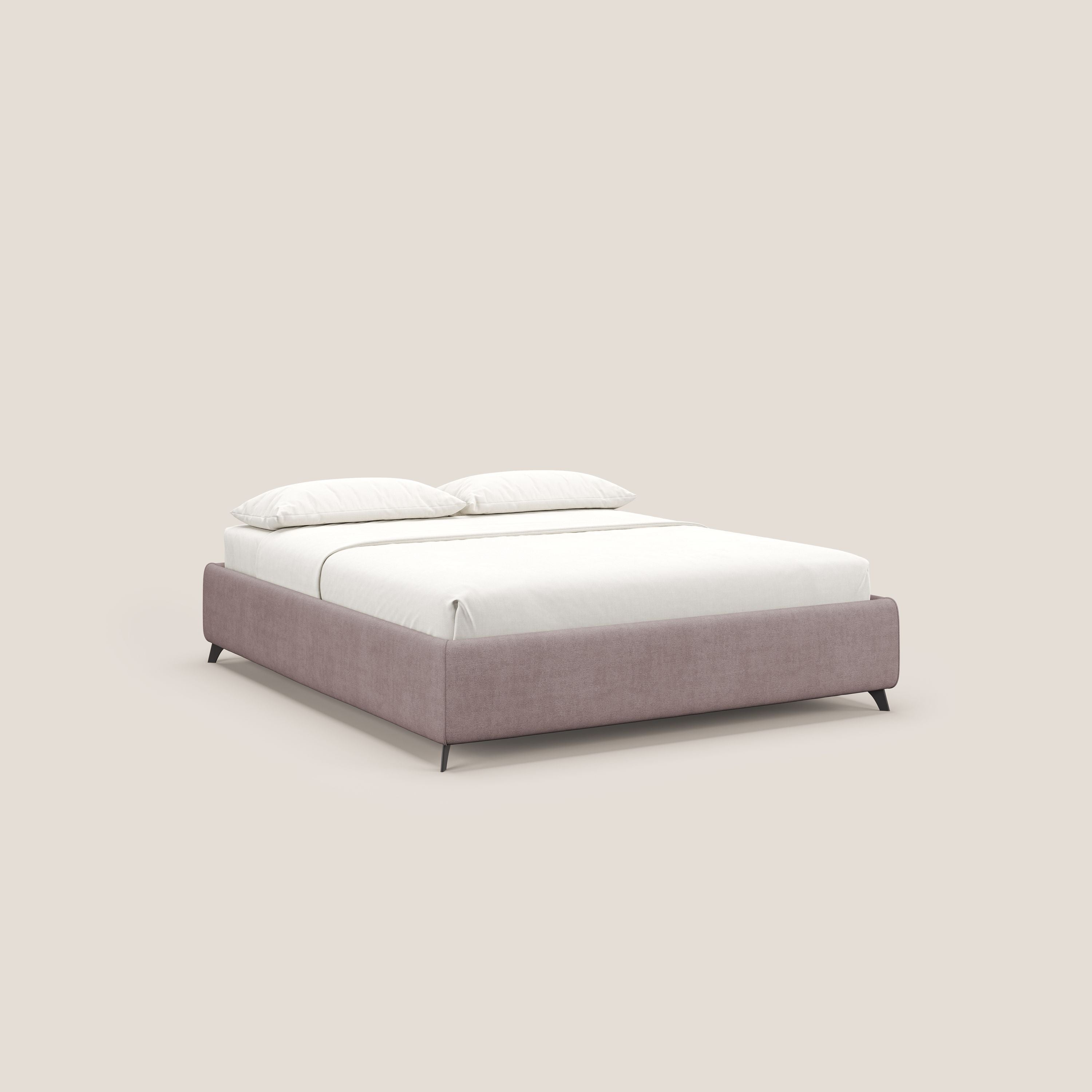 Sara sommier con giroletto contenitore in tessuto impermeabile T02 rosa - divani.store