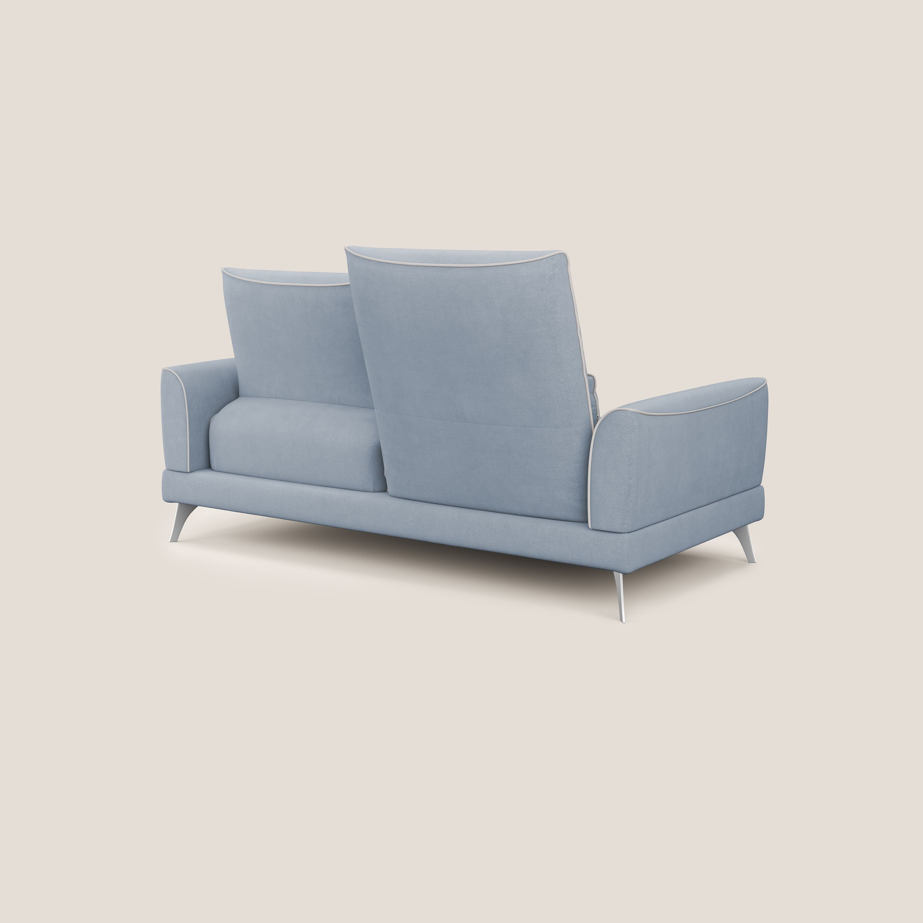 Tommy Divano relax bicolore con schienali traslanti in microfibra smacchiabile T11 carta da zucchero - bianco - divani.store