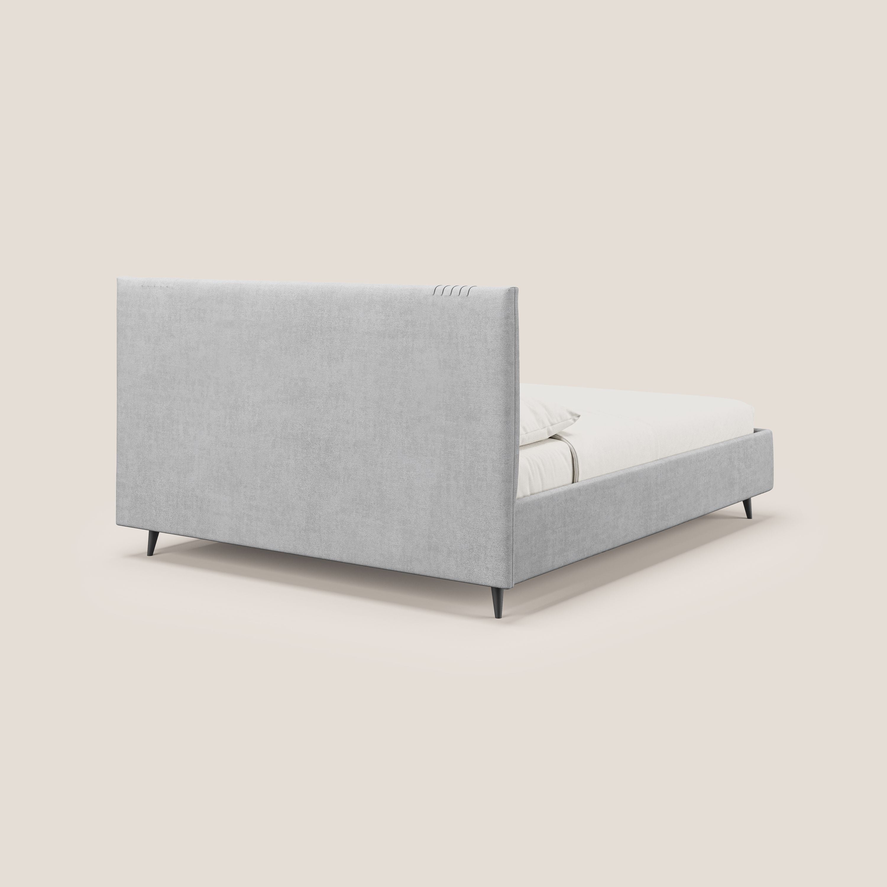 Yvonne letto contenitore in morbido tessuto impermeabile T02 grigio chiaro - divani.store