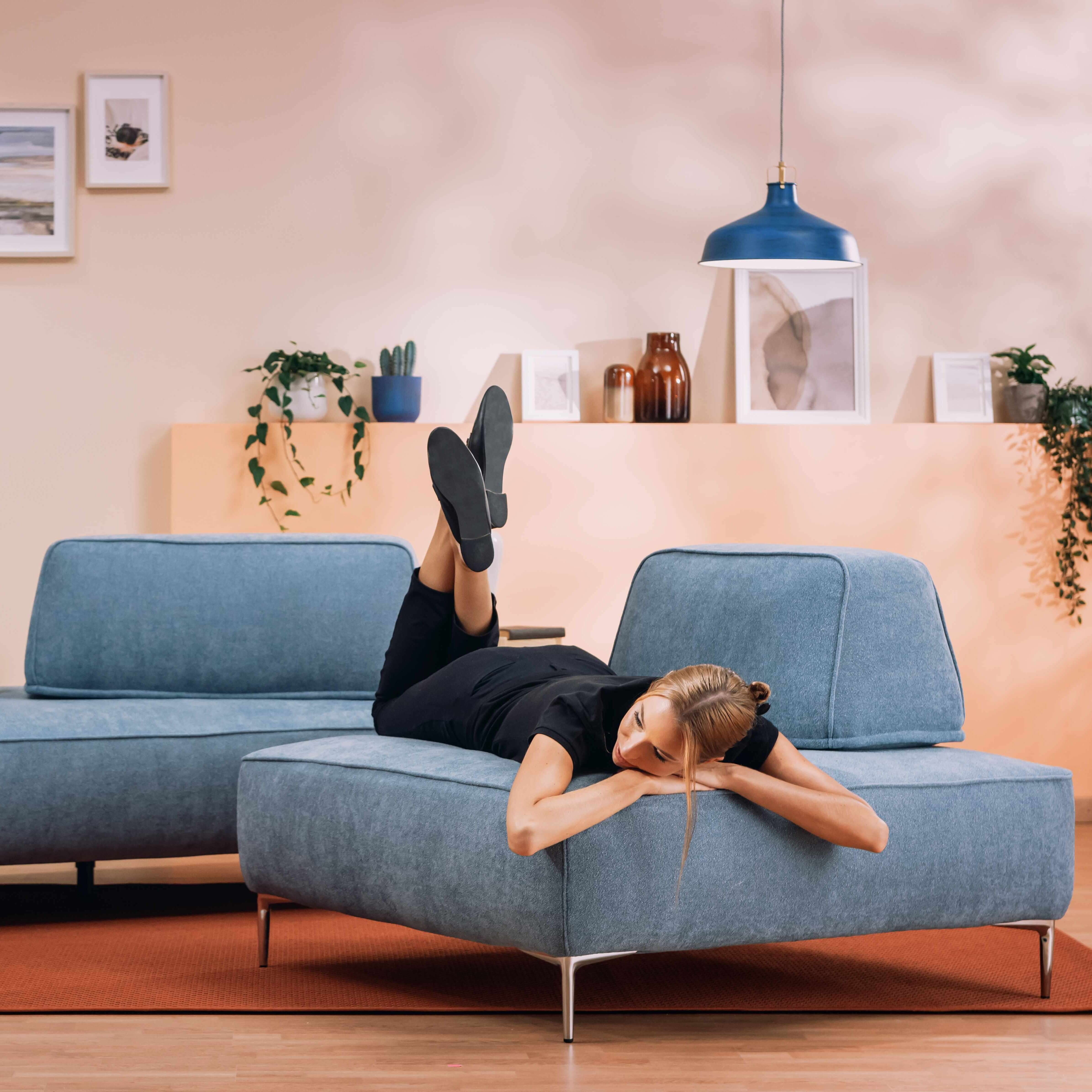 Newton divano modulare con schienali movibili T07 carta da zucchero - divani.store