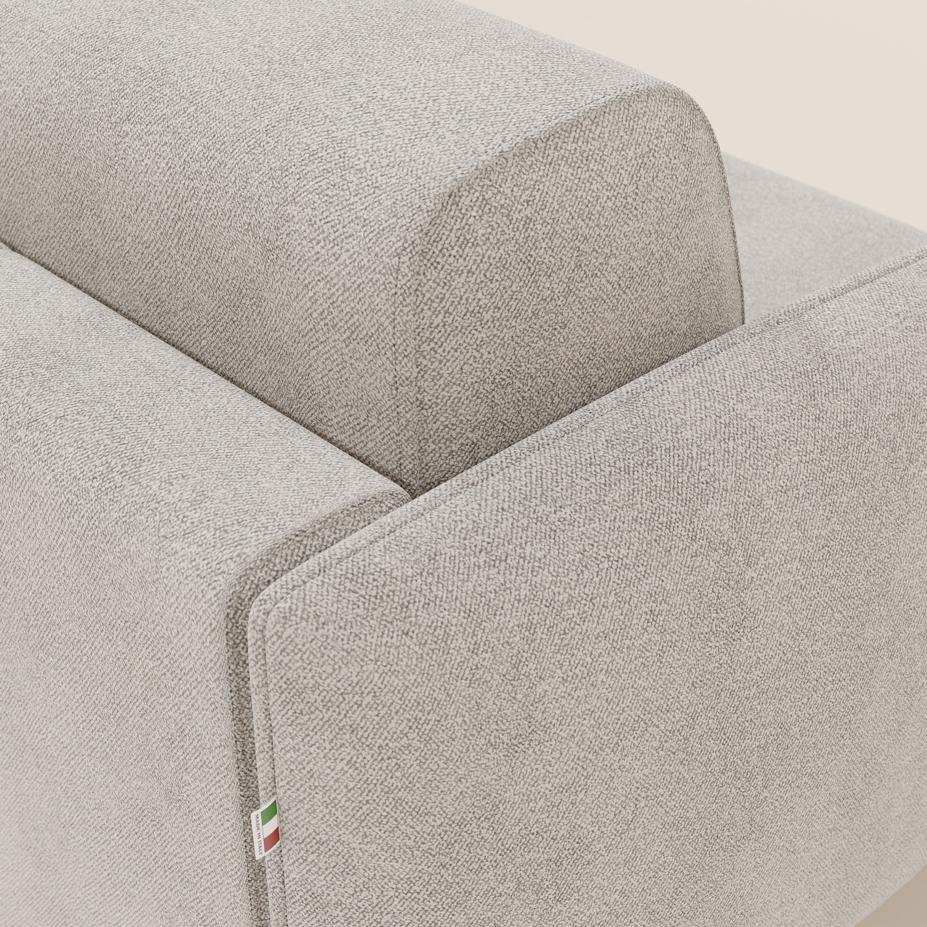 Giglio divano letto angolare con materasso alto 18 cm e penisola contenitore in morbido bouclé impermeabile T07 - divani.store