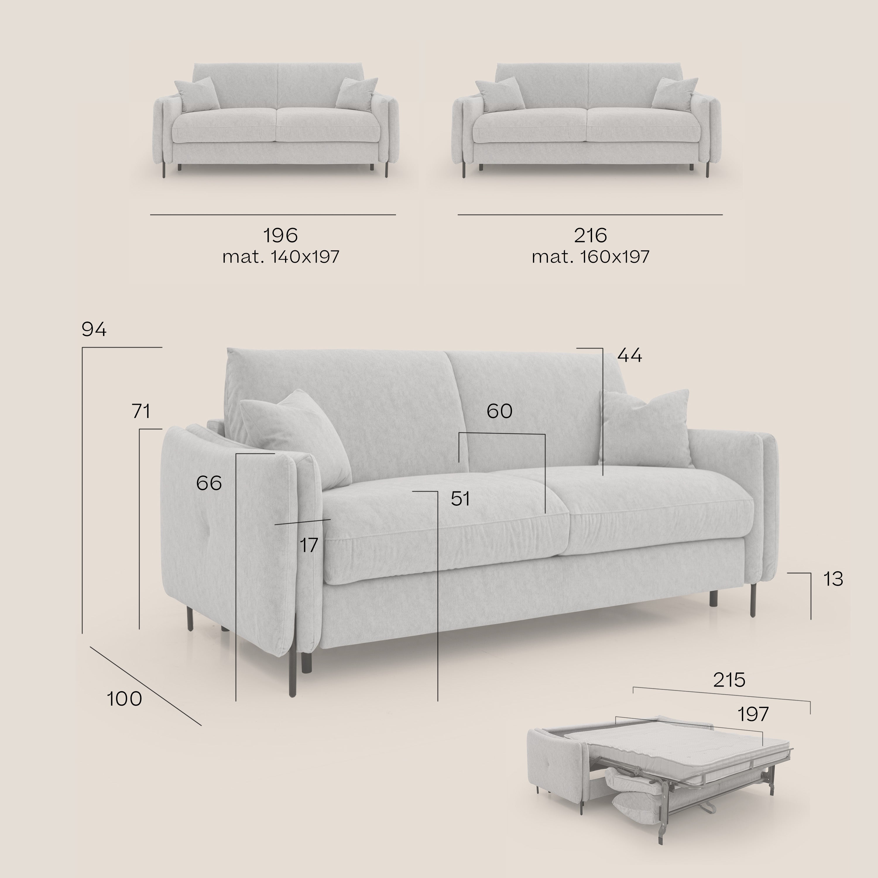 Gregory Divano letto con materasso h18 cm in microfibra effetto velluto impermeabile T09 ruggine - divani.store