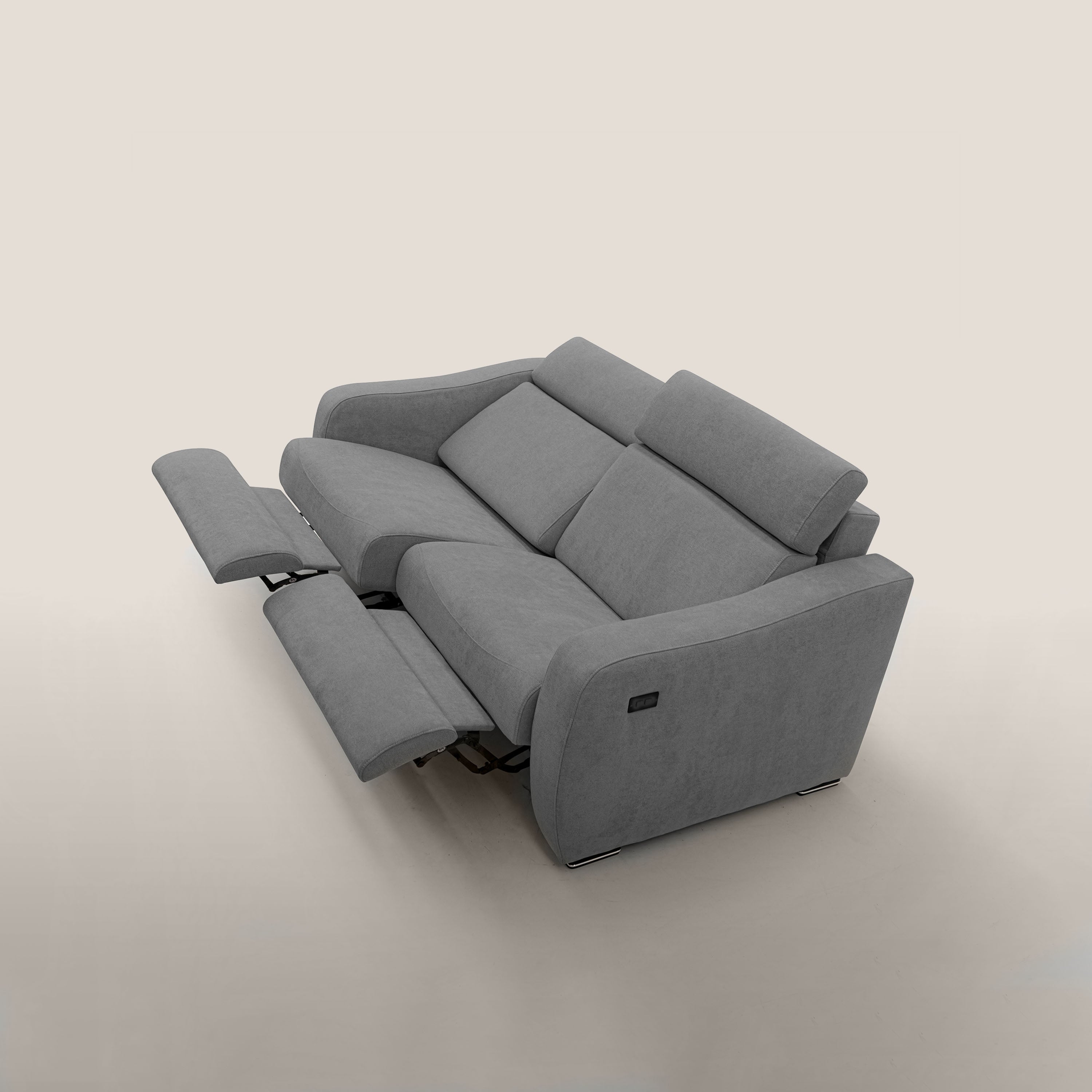 Gummy Divano con meccanismo relax elettrico grigio - divani.store