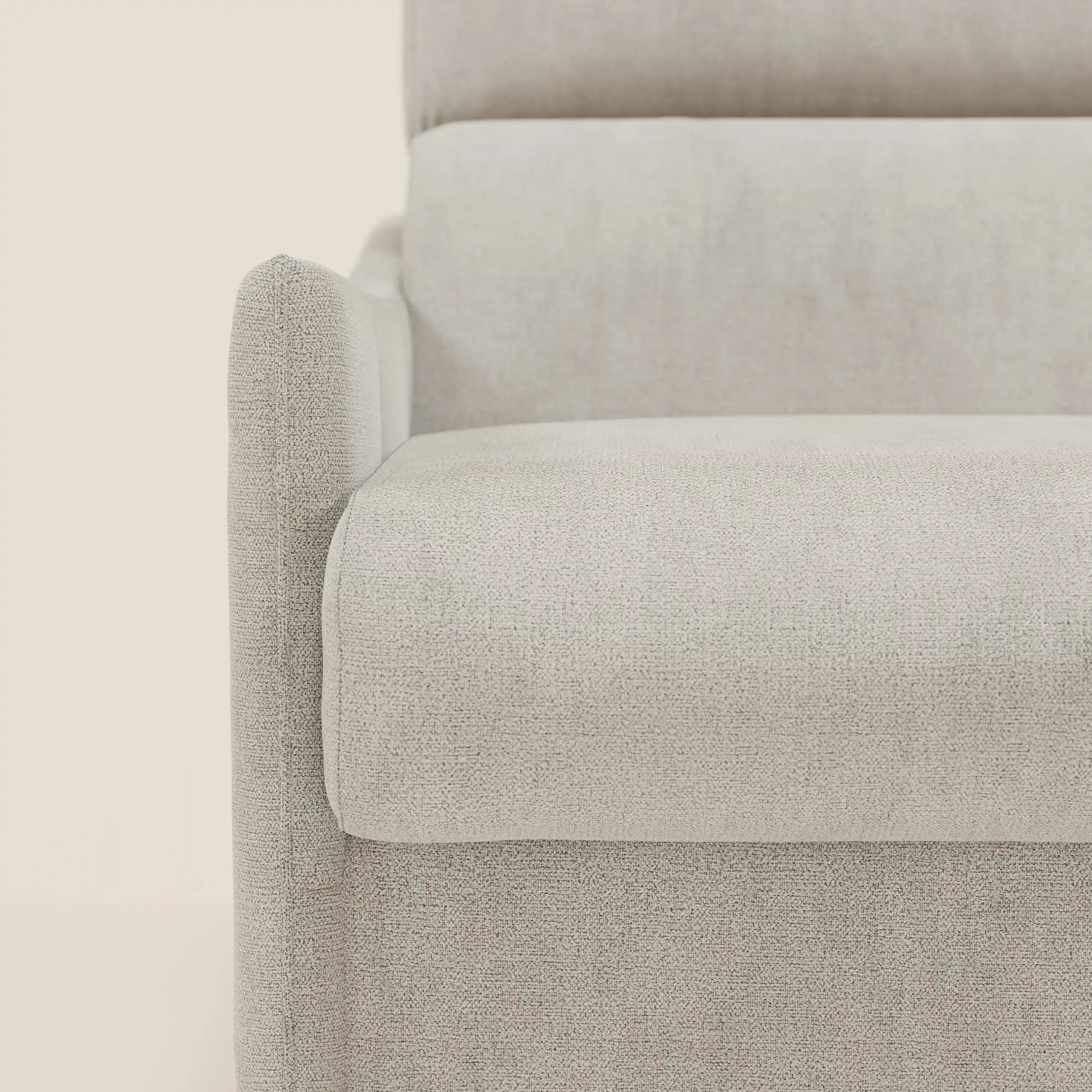 Loto Divano Letto Angolare con Penisola contenitore, Poggiatesta, Materasso Alto H18 in morbido tessuto impermeabile T14 - divani.store