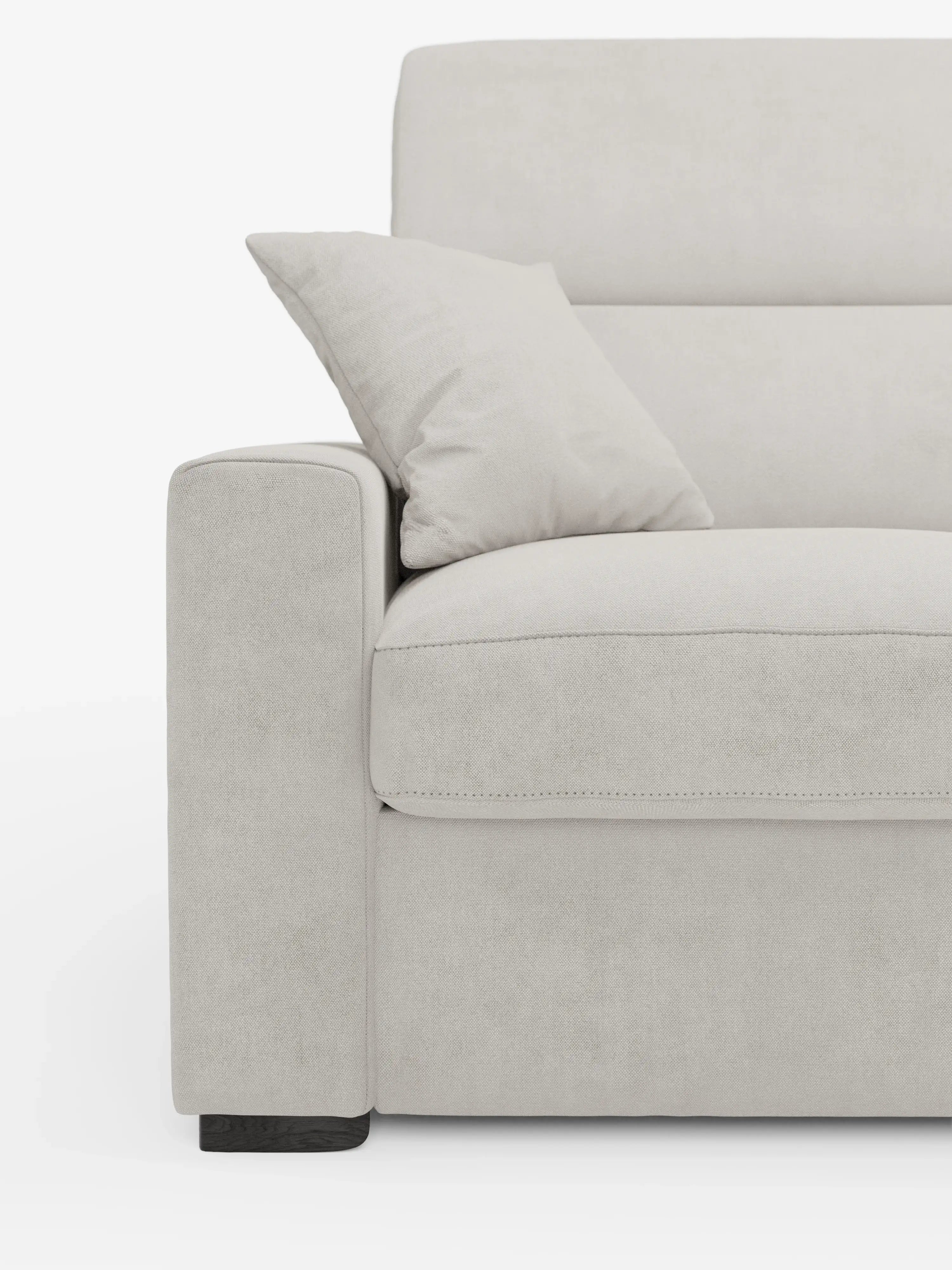 Maximus Divano letto 3 posti e materasso ALTO 20 cm - Poggiatesta reclinabili in tessuto smacchiabile Oeko-Tex