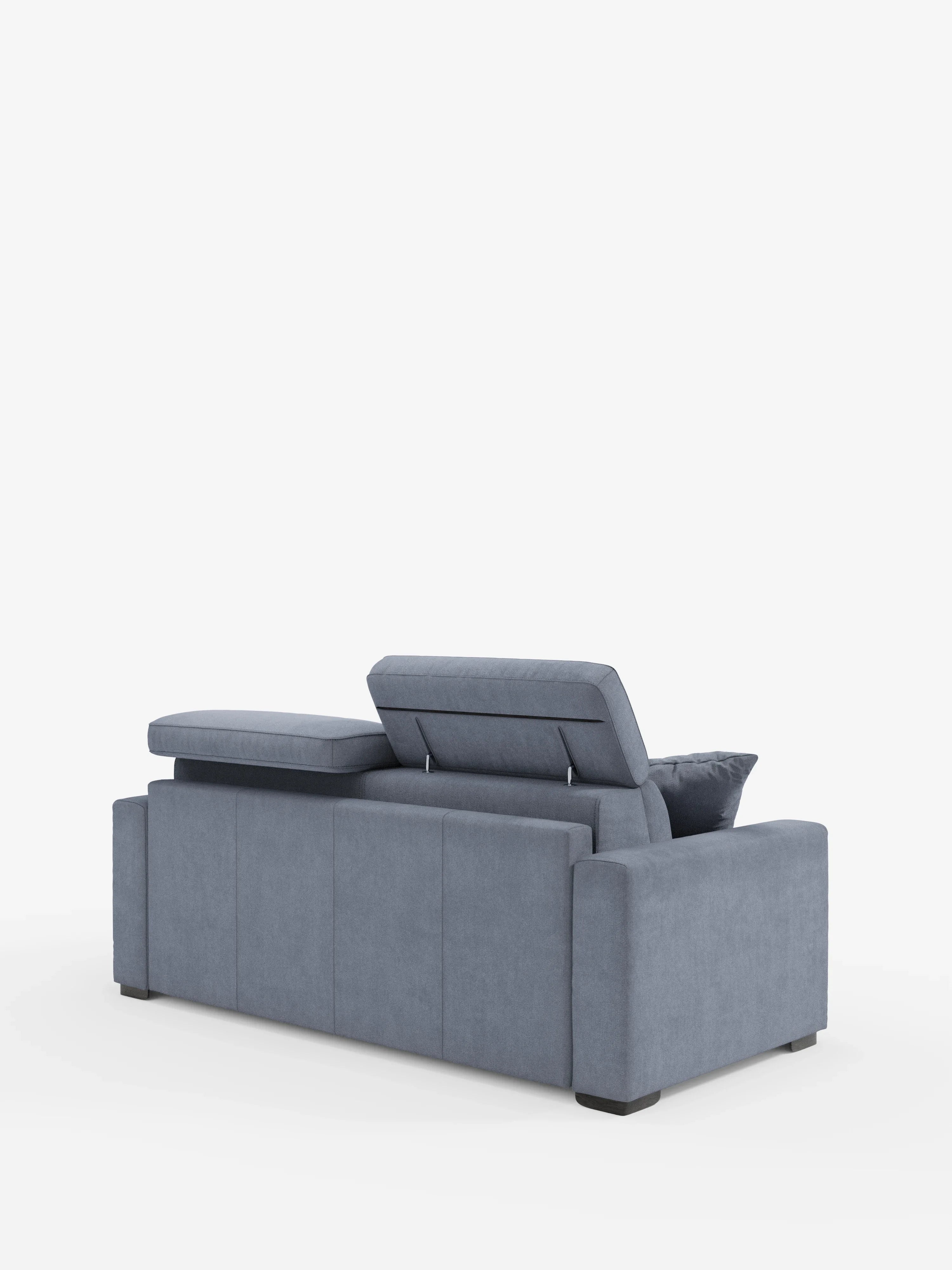 Maximus Divano letto 3 posti e materasso ALTO 20 cm - Poggiatesta reclinabili in tessuto smacchiabile Oeko-Tex