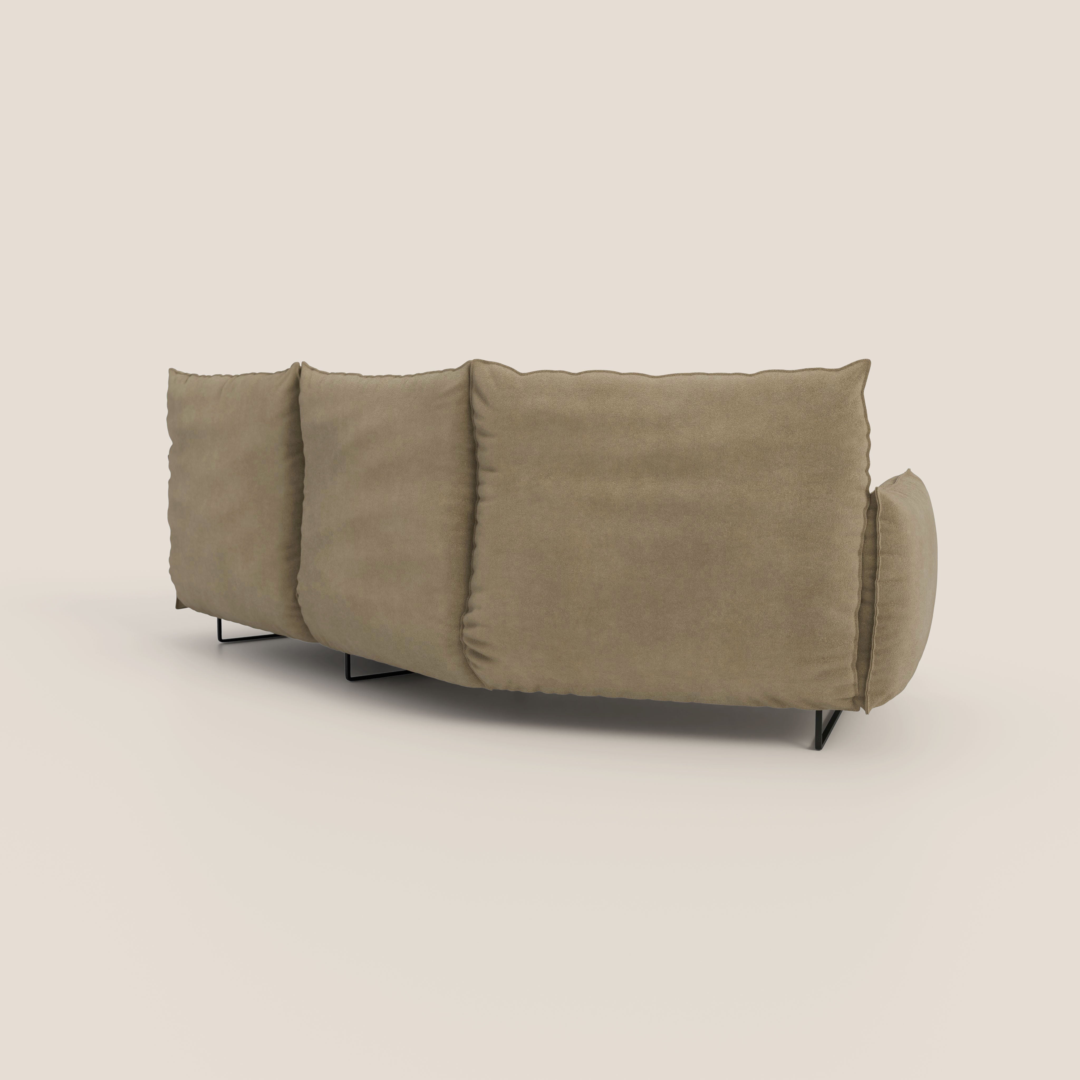 Monamour divano moderno angolare con opzione relax elettrico in microfibra smacchiabile impermeabile T11 beige - divani.store