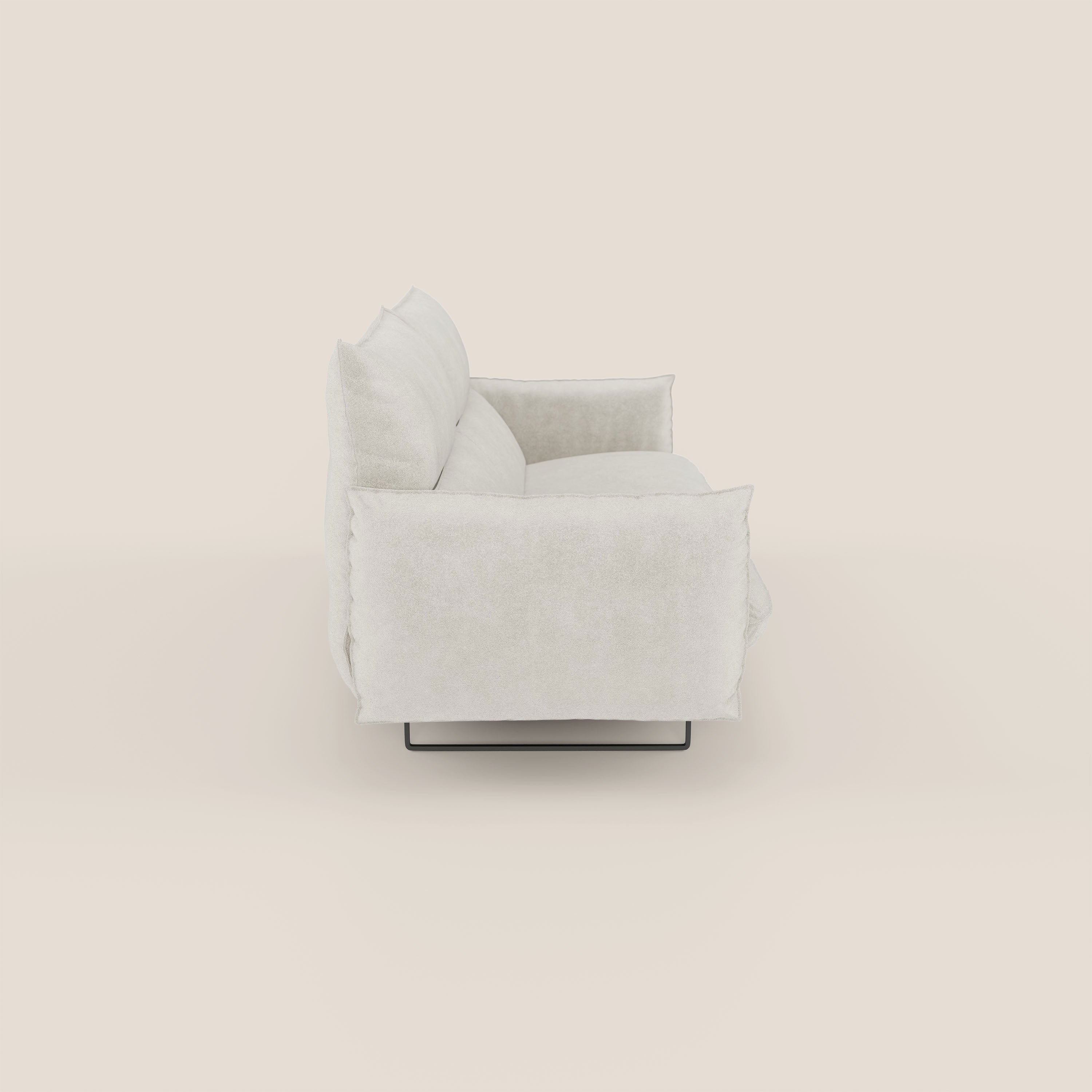 Monamour Divano dal design moderno con opzione relax elettrico in microfibra smacchiabile impermeabile T11 panna - divani.store