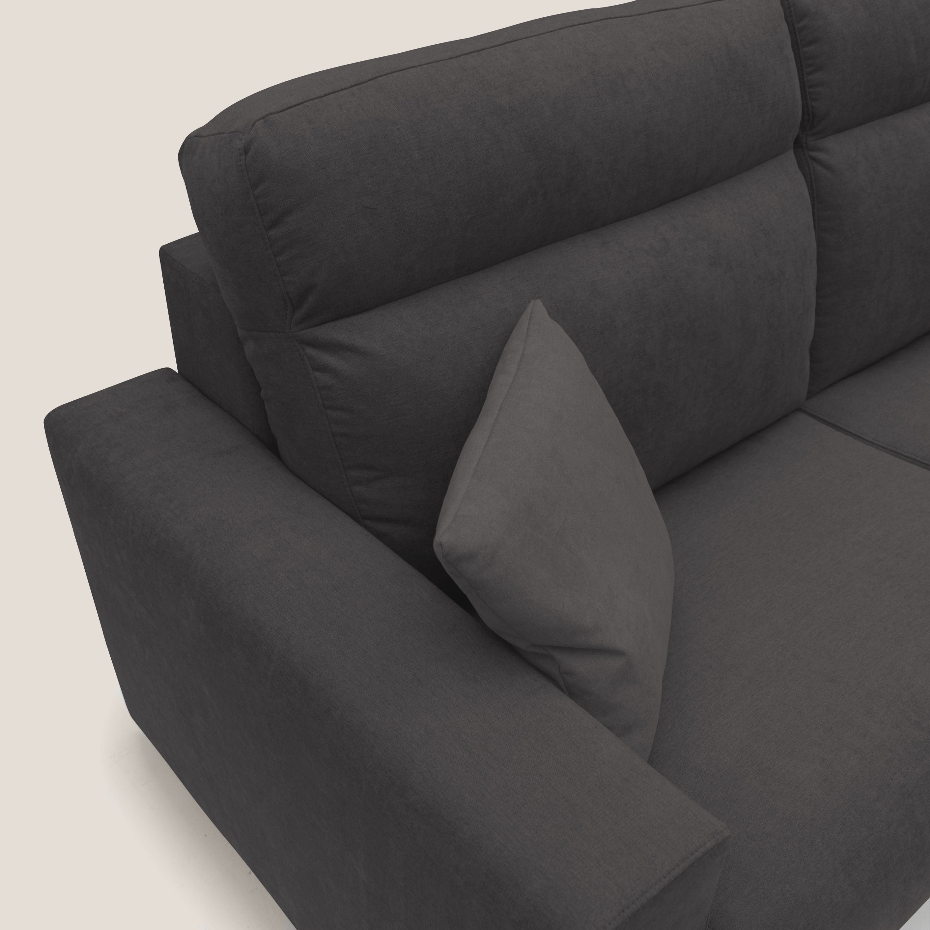 Nikita Divano letto matrimoniale con schienale morbido alto e rivestimento T02 nero - divani.store