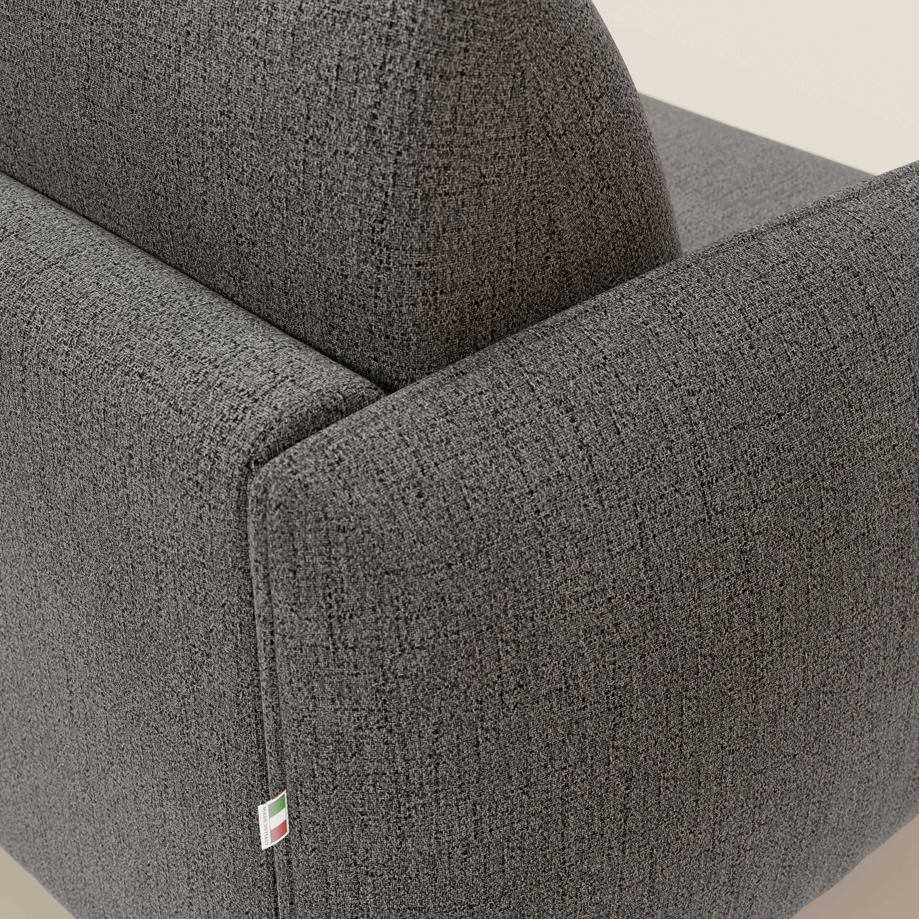 Ninfea Divano Letto Angolare con Penisola Contenitore e Materasso H18 cm - piedini in metallo e Tessuto impermeabile T03 - divani.store