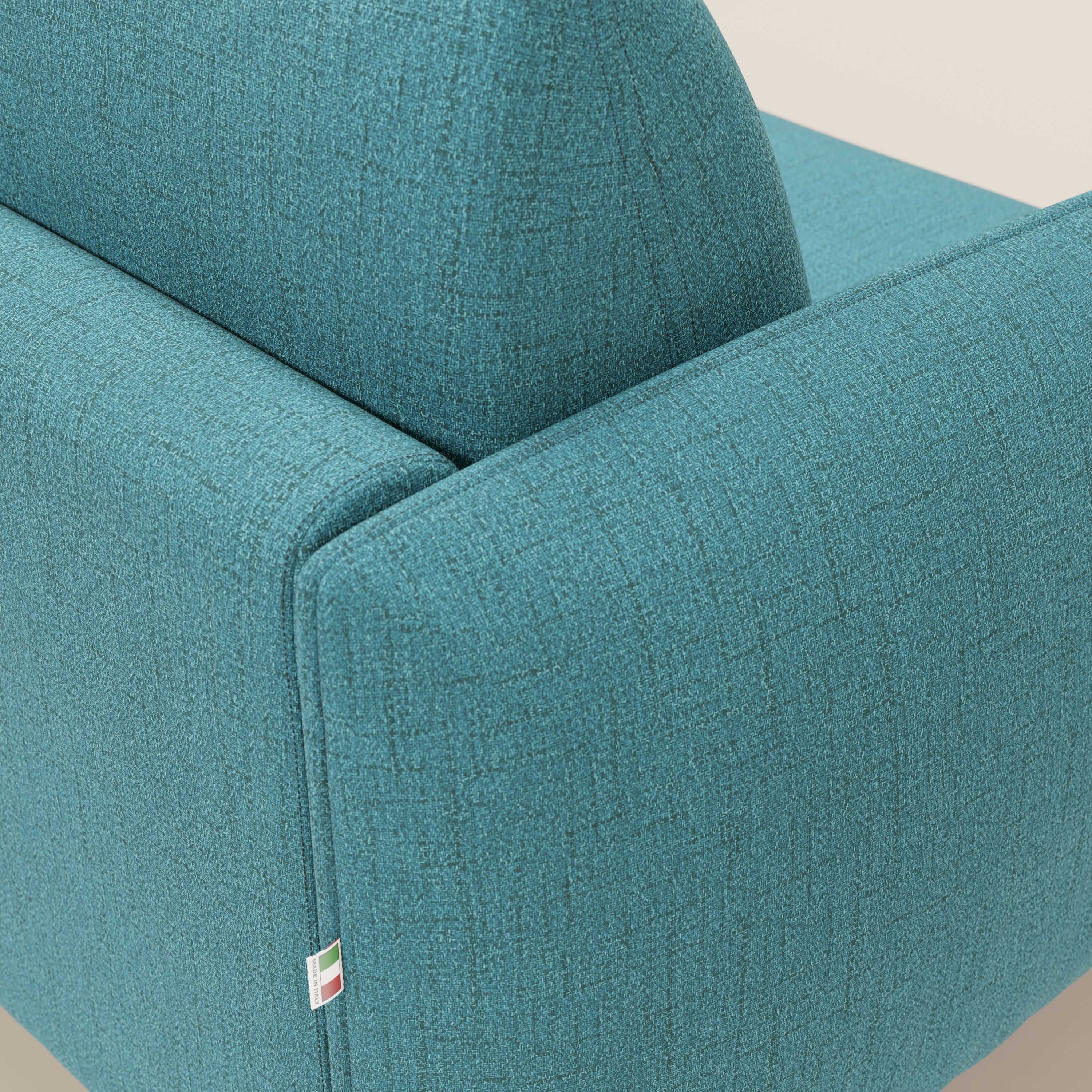 Ninfea Divano Letto Angolare con Penisola Contenitore e Materasso H18 cm - piedini in metallo e Tessuto impermeabile T03 - divani.store