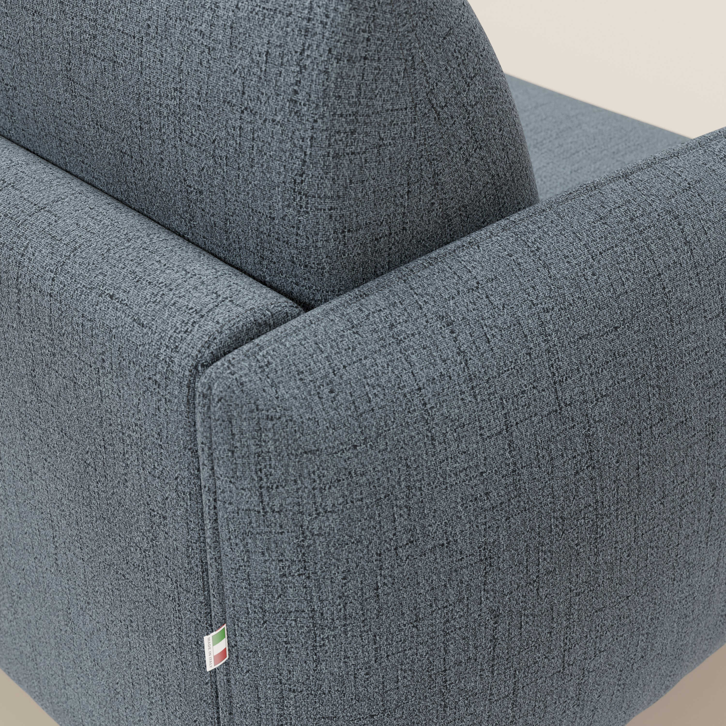 Ninfea Divano Letto Angolare con Penisola Contenitore e Materasso H18 cm - piedini in metallo e Tessuto impermeabile T03 - divani.store