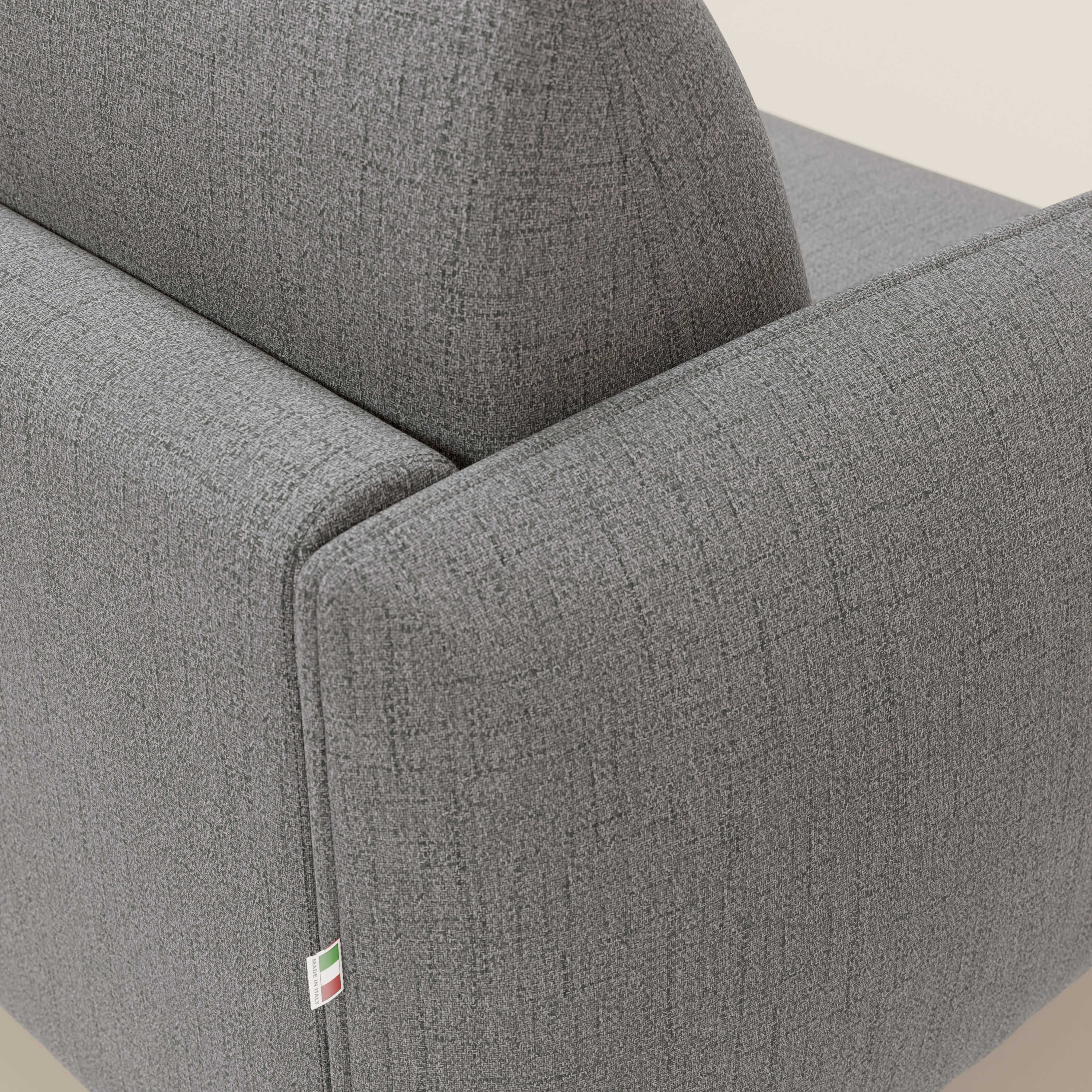 Ninfea Divano Letto Angolare con Penisola Contenitore e Materasso H18 cm - piedini in metallo e Tessuto impermeabile T03 - divani.store